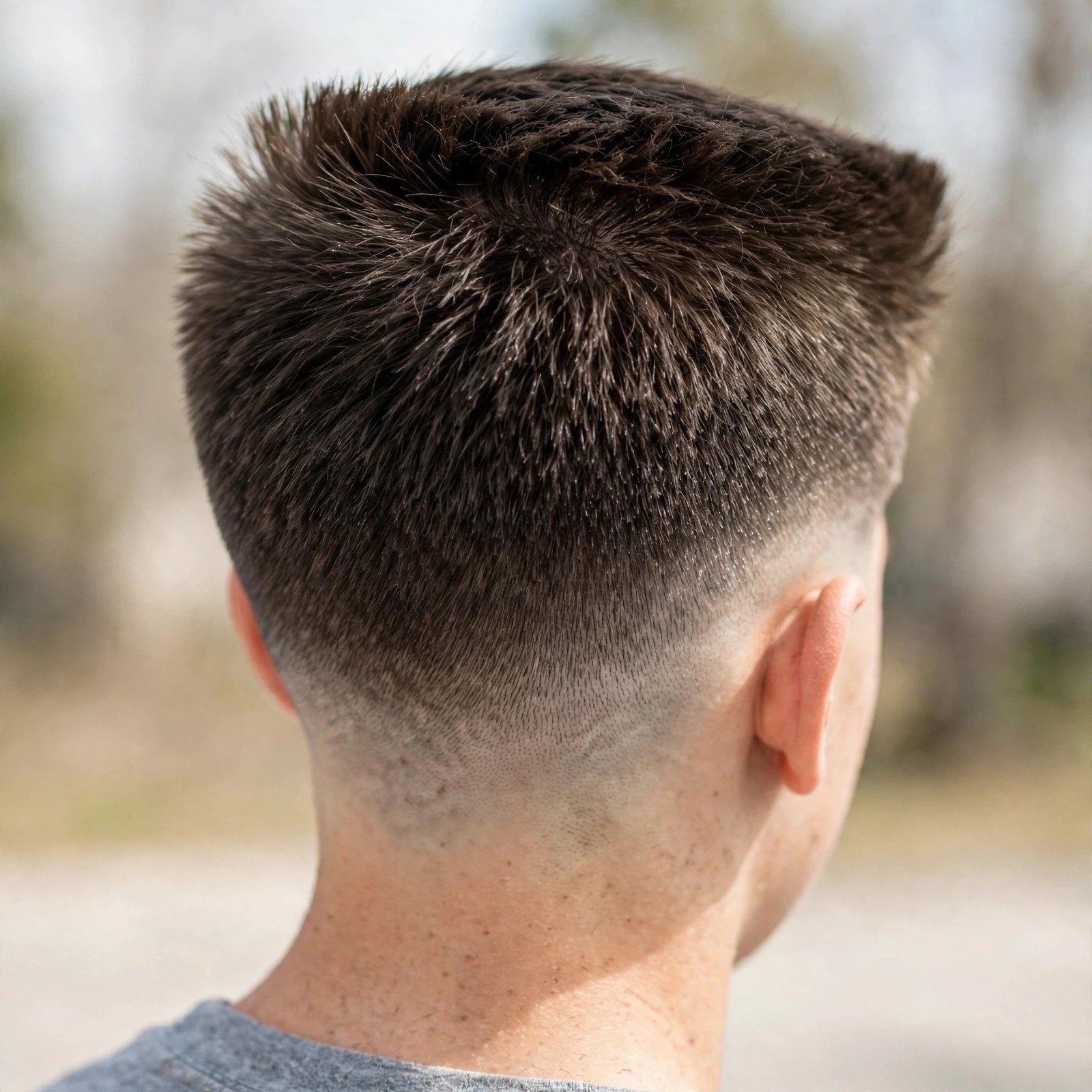 Flat Top Fade - boys hairstyle, back view