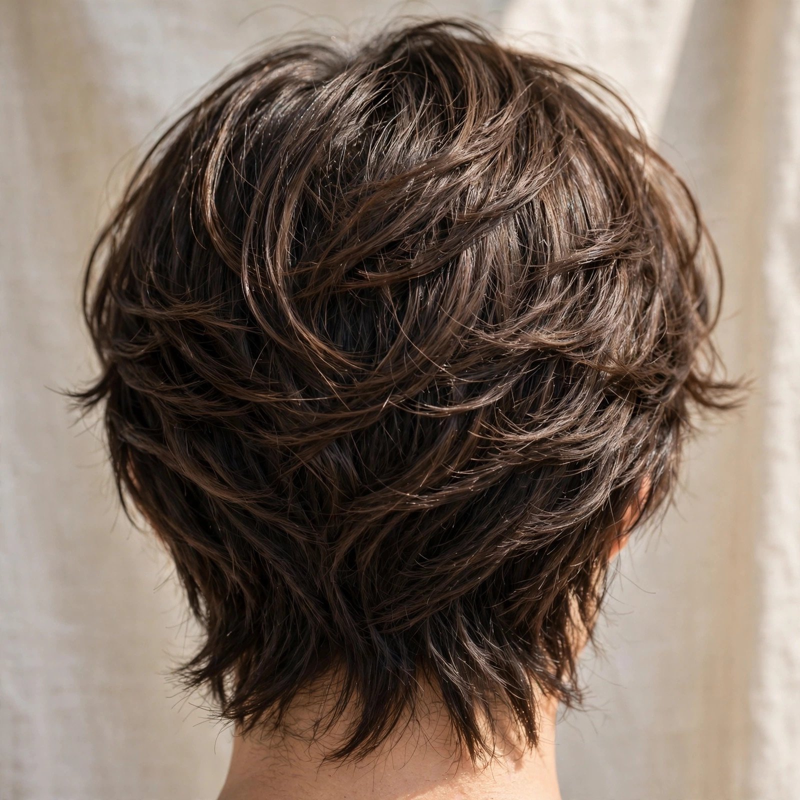 Layered Korean Flow - boys hairstyle, back view