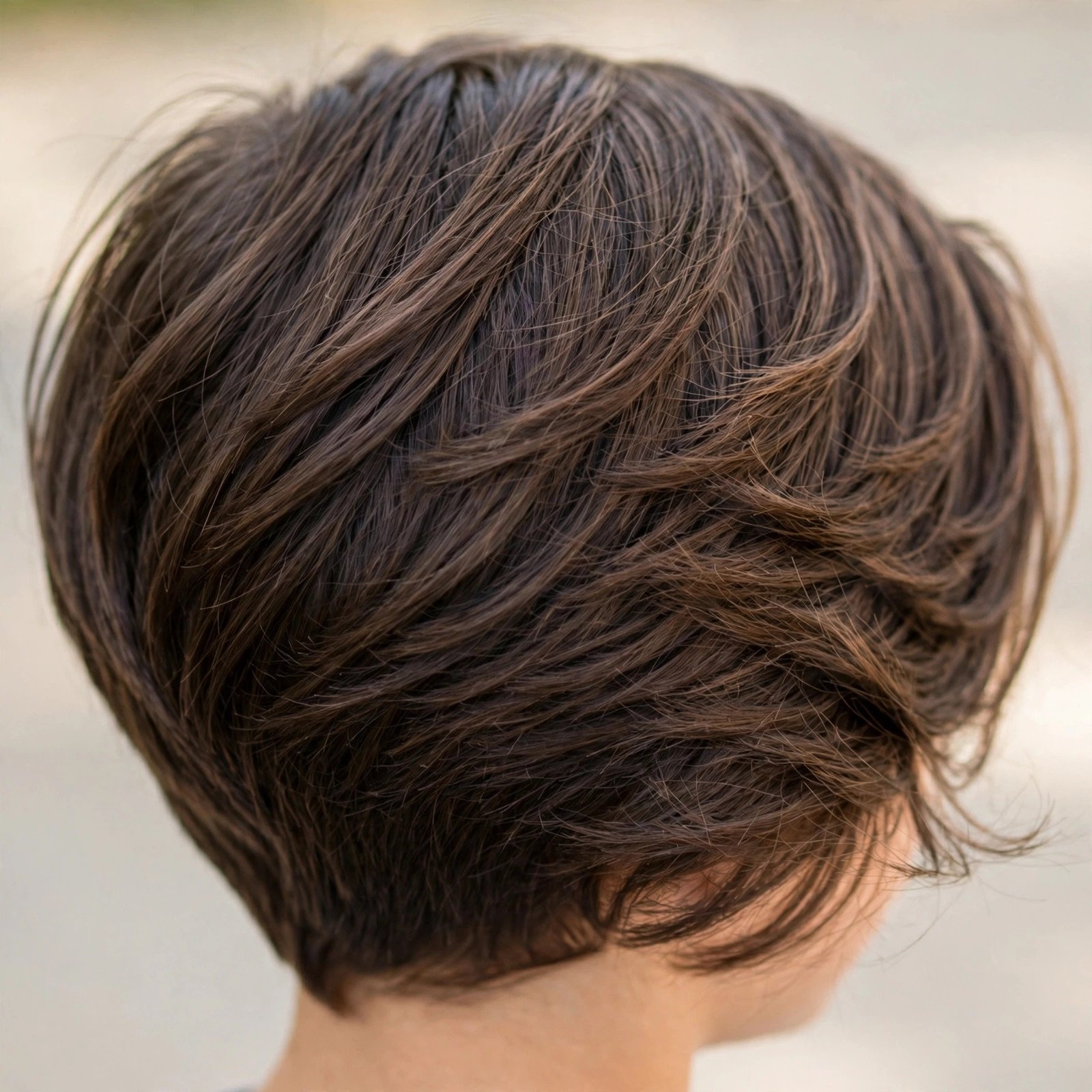 Back view of Medium-Length Side Flow hairstyle for boys