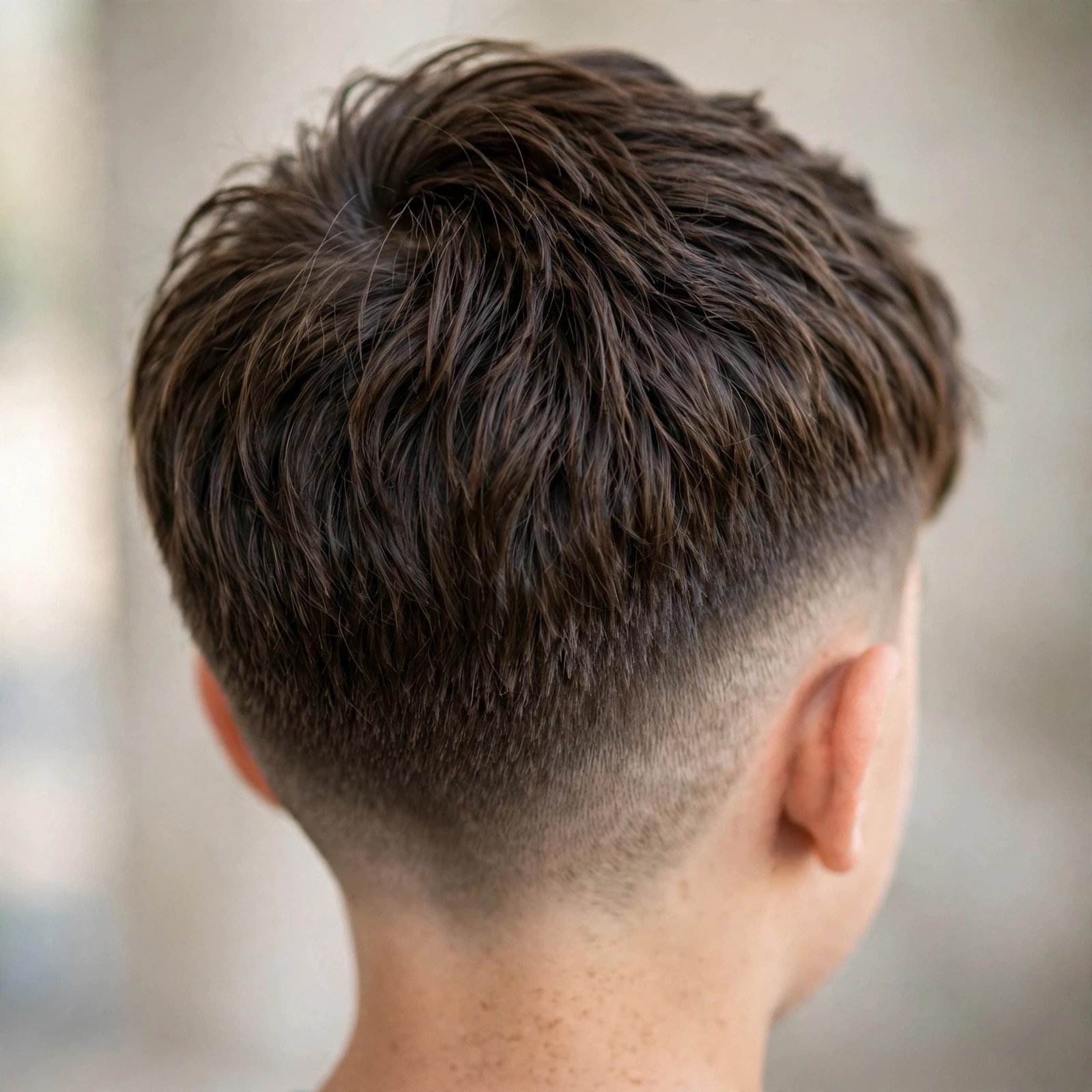 Modern French Crop - boys hairstyle, back view
