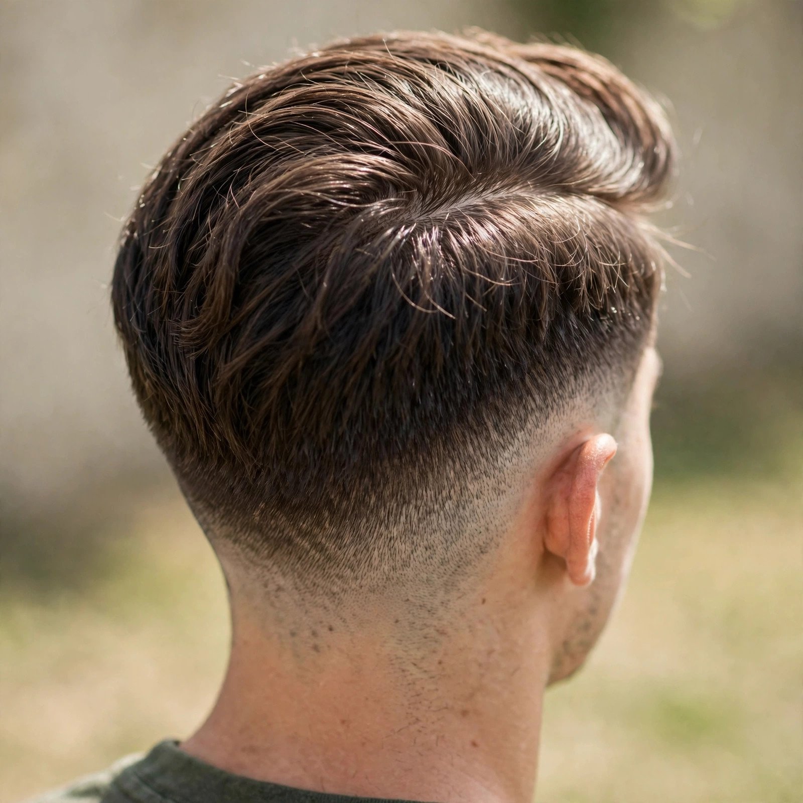 Modern Side Part Fade - boys hairstyle, back view