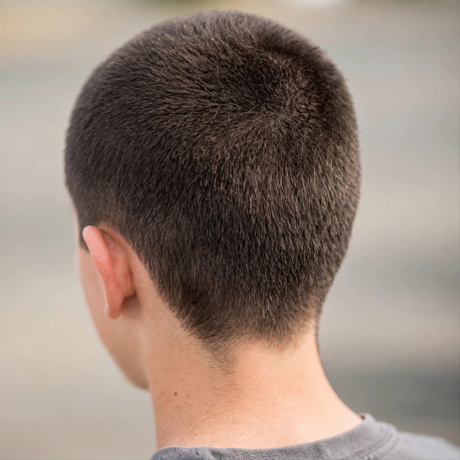 Short Crew Cut - boys hairstyle, back view