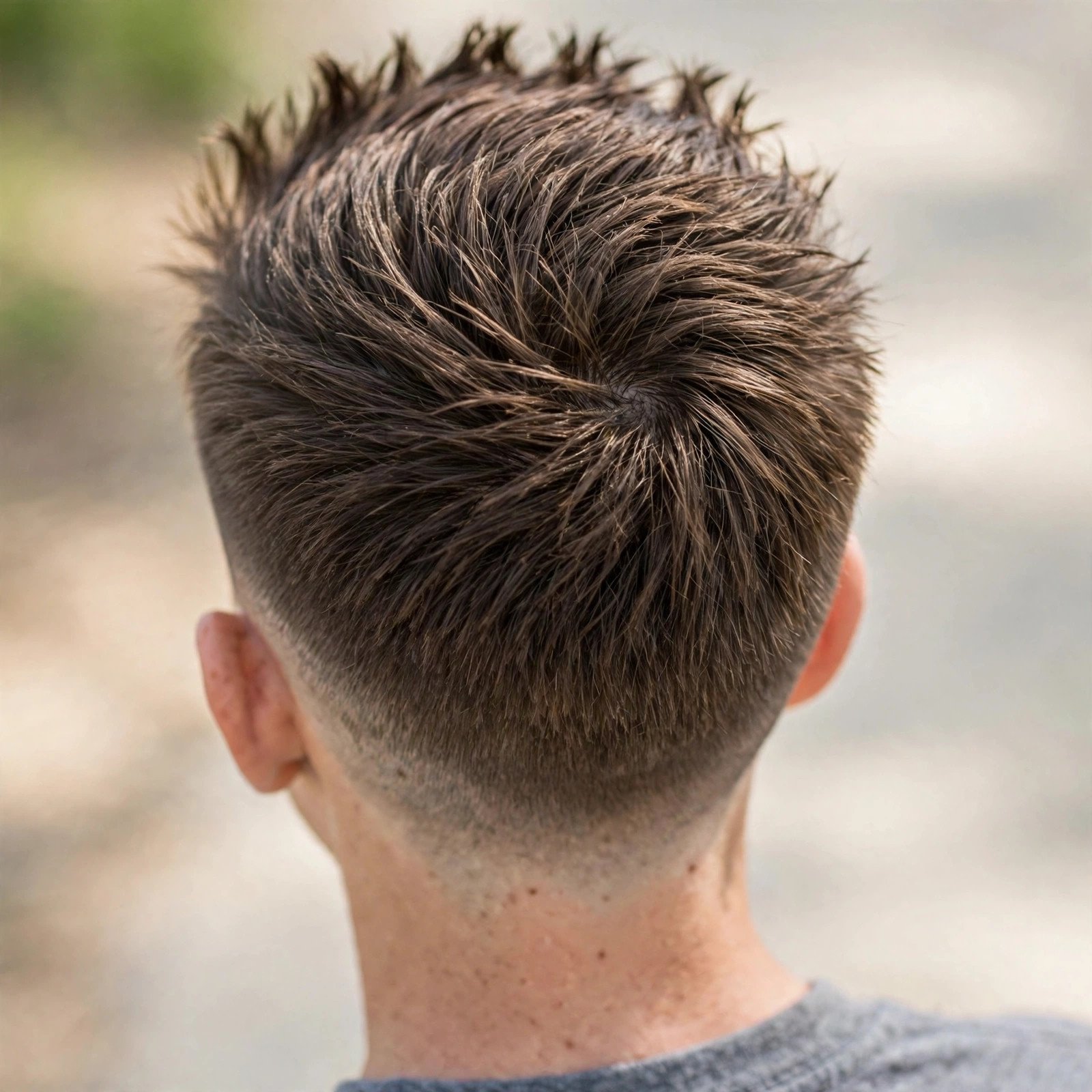 Short Faux Hawk - boys hairstyle, back view