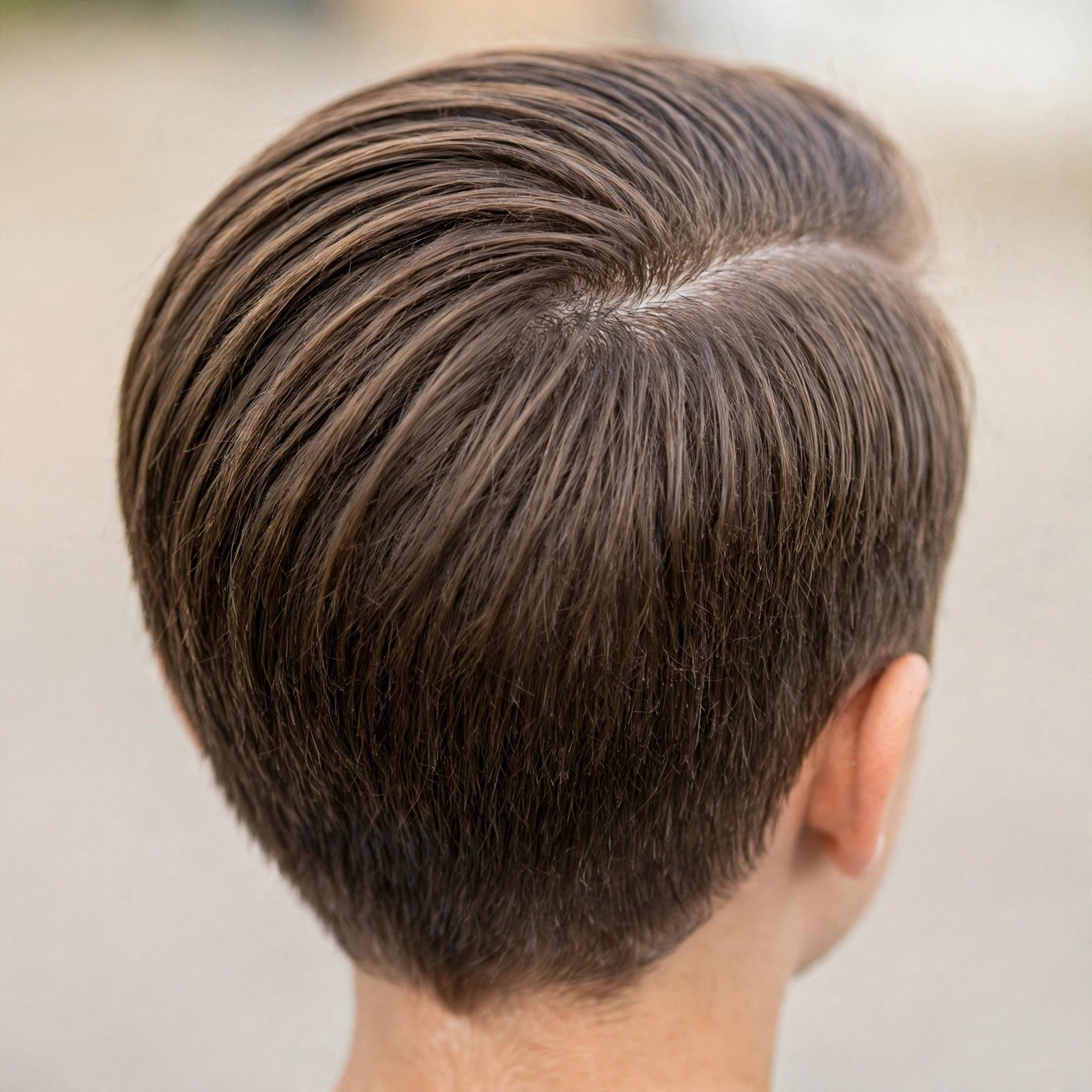 Back view of Side Part Comb Over hairstyle for boys