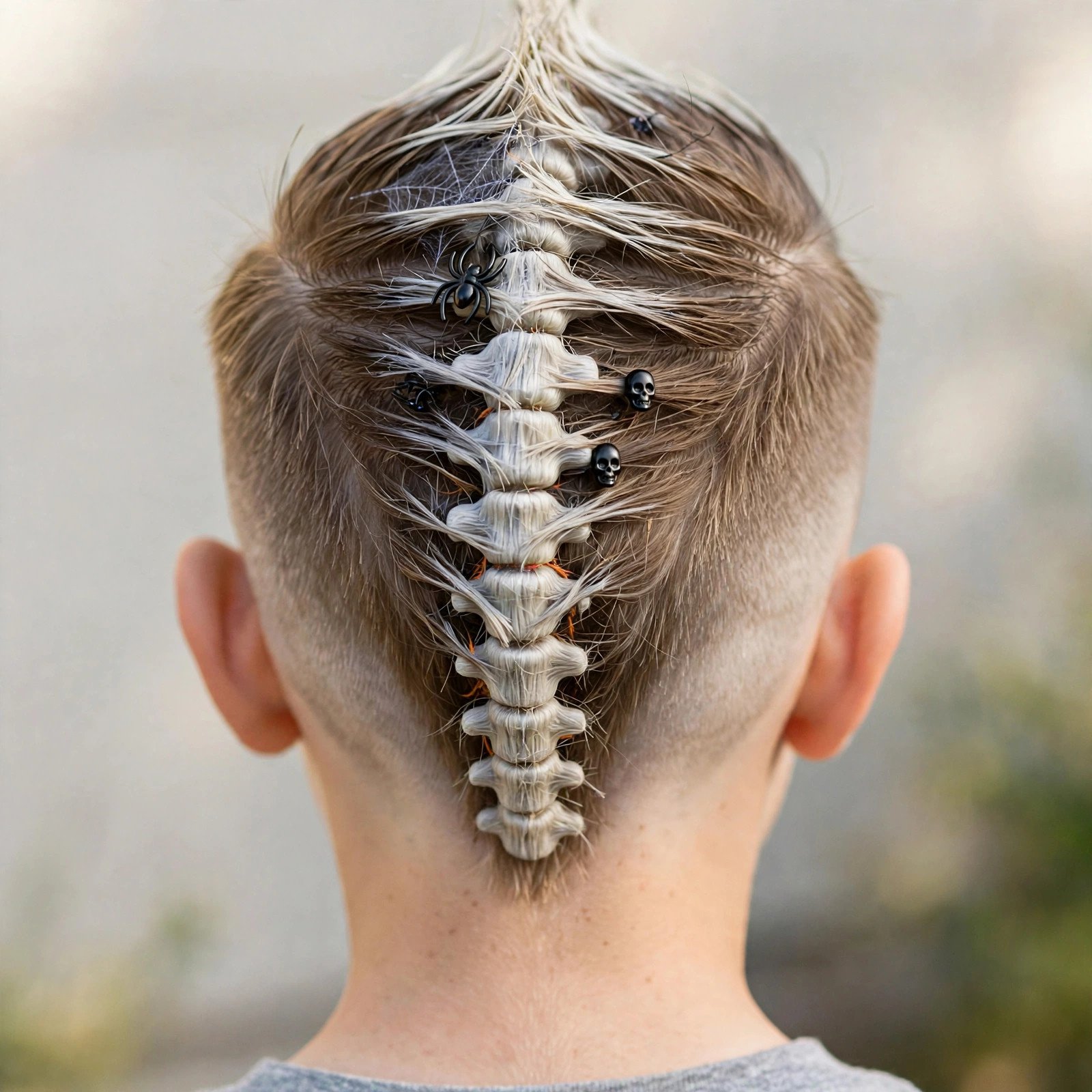 Skeleton Mohawk - boys hairstyle, back view