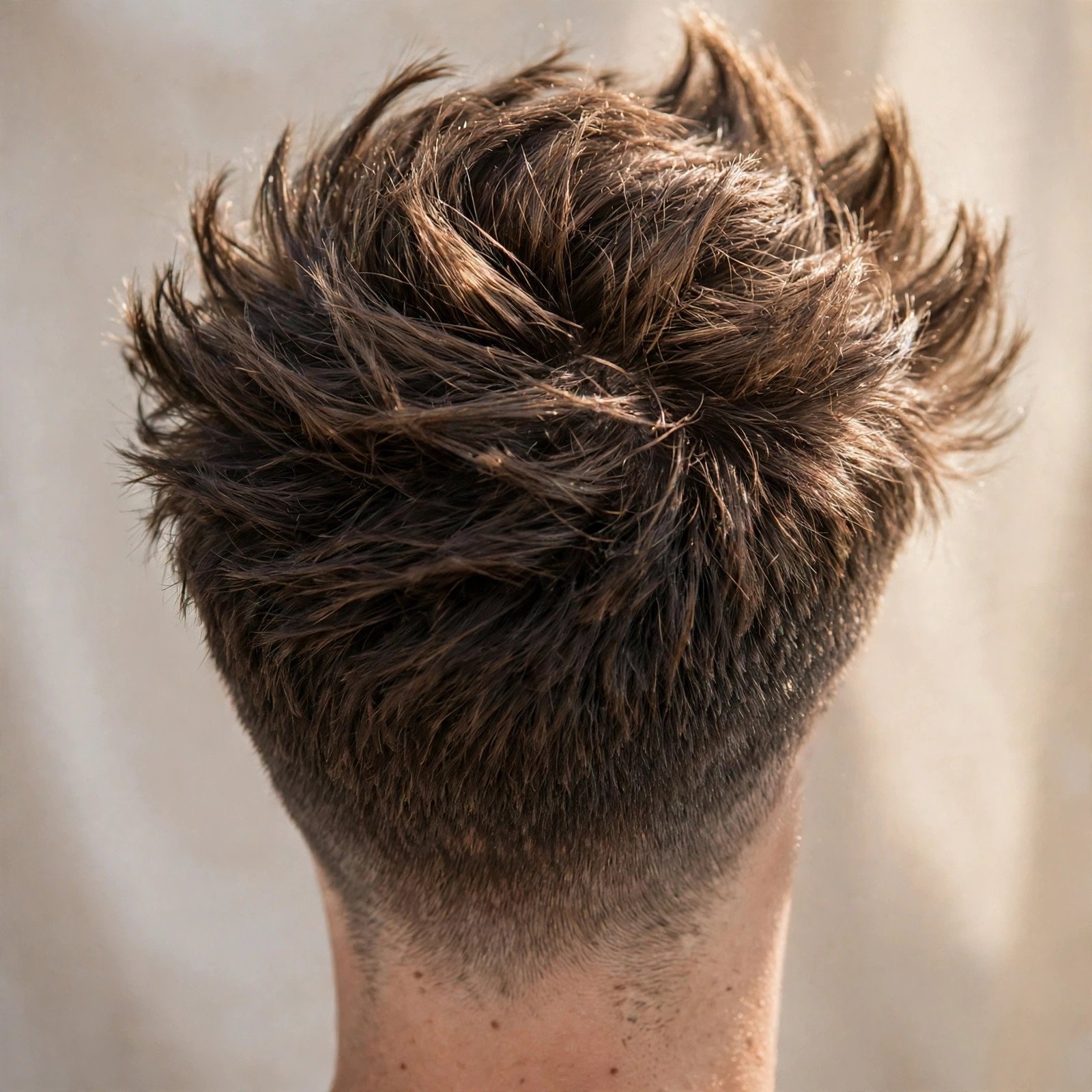 Textured Brush Up - boys hairstyle, back view