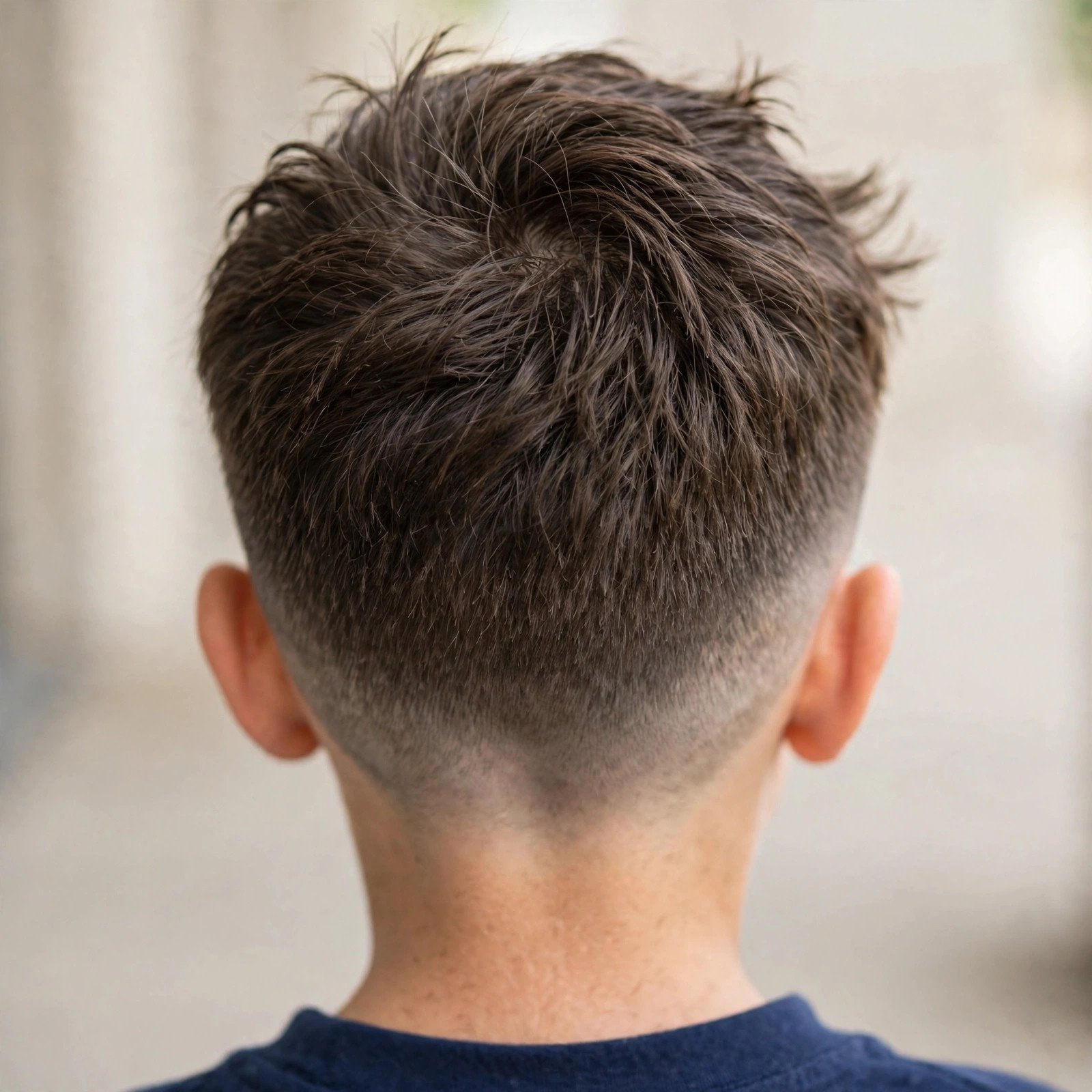 Textured Crop - boys hairstyle, back view