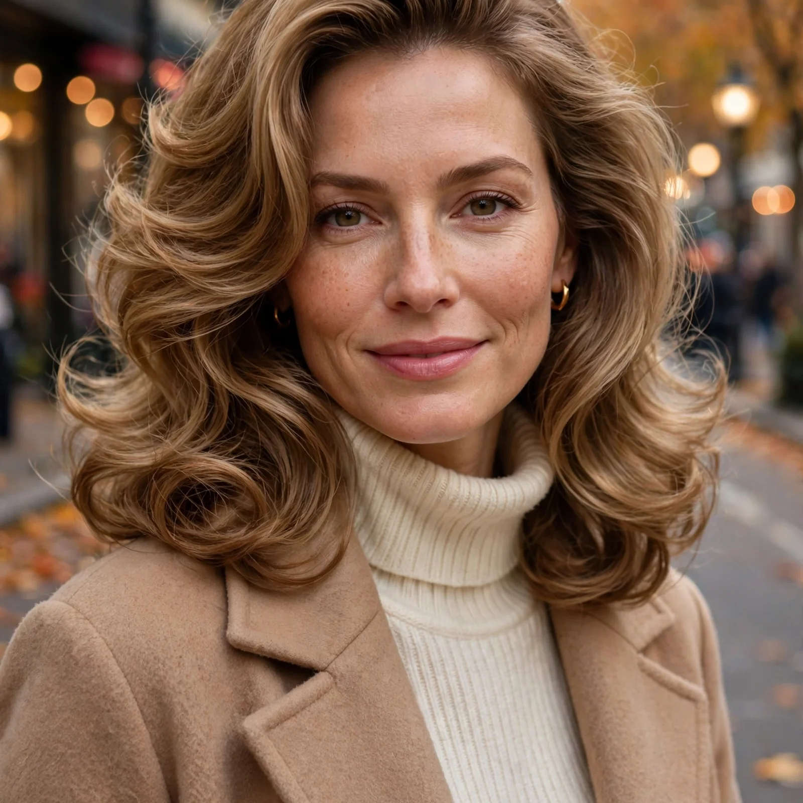 15 Stylish Medium Hairstyles For Women In Fall: Glossy Blowout