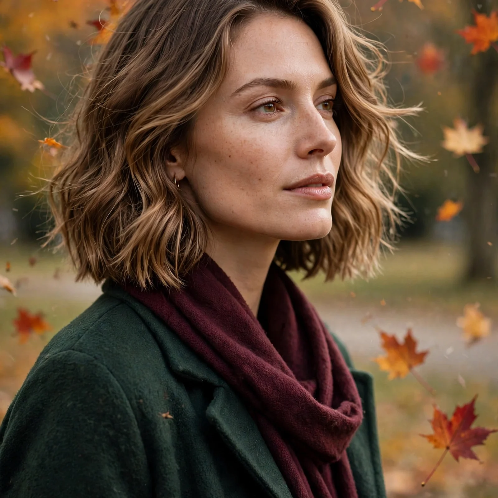 15 Stylish Medium Hairstyles For Women In Fall: Wavy Mid-Length Bob