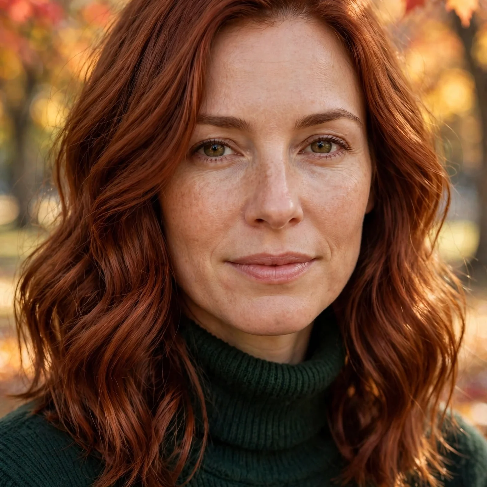15 Stylish Medium Hairstyles For Women In Fall: Copper-Toned Medium Waves