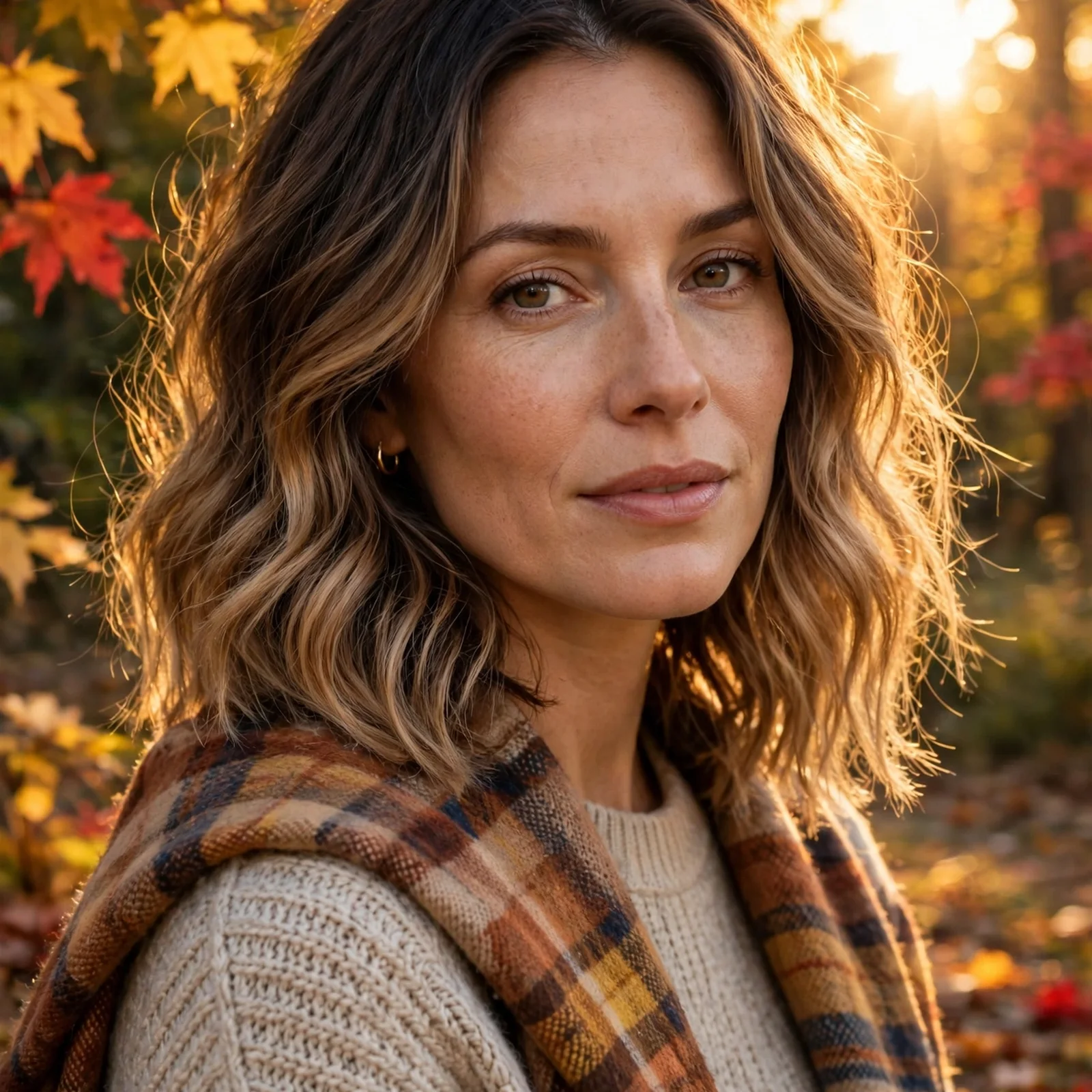 15 Stylish Medium Hairstyles For Women In Fall: Shoulder-Length Waves with Ombre