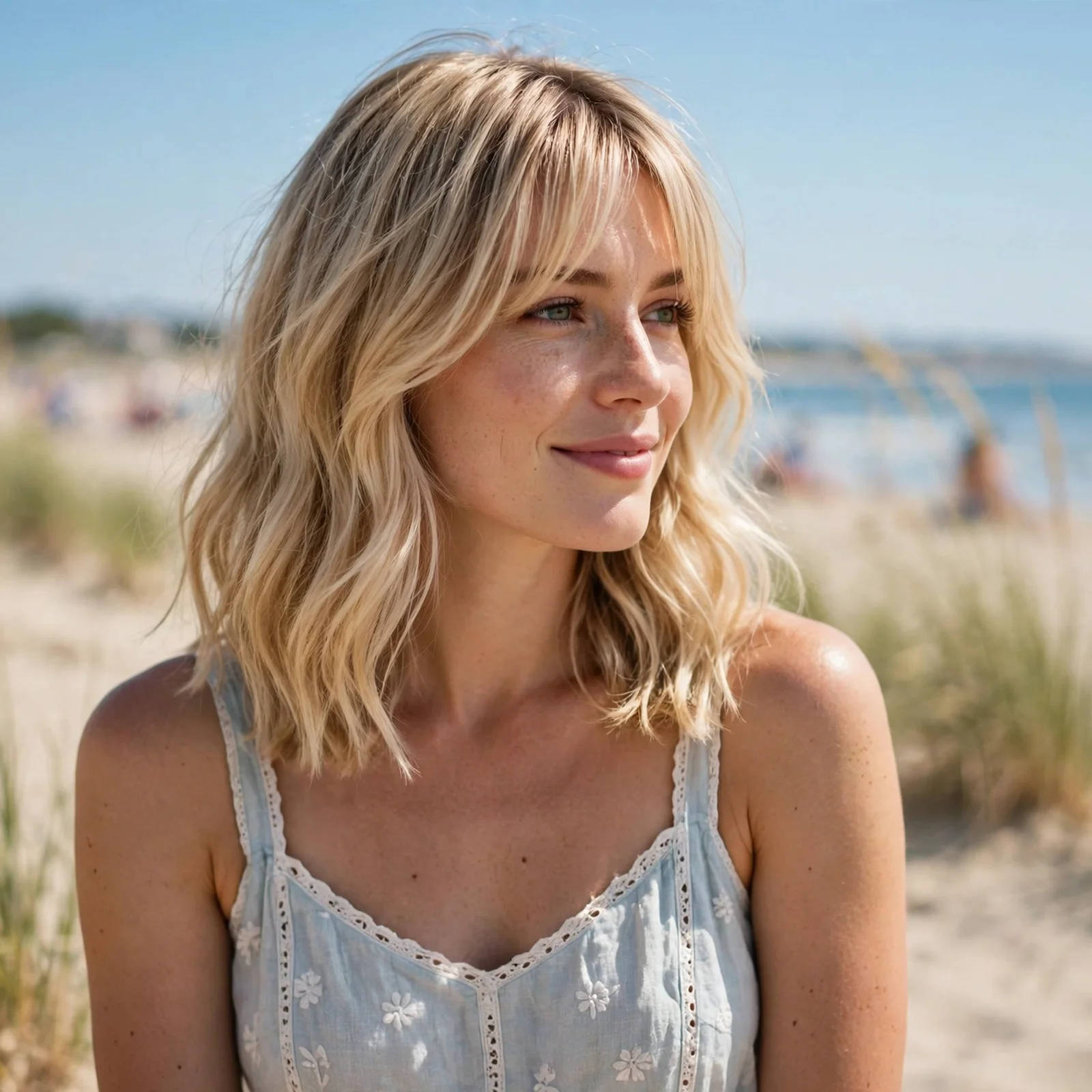25 Medium Length Summer Hairstyles for Women That Stay Fresh All Day: Soft Curtain Layer Lob