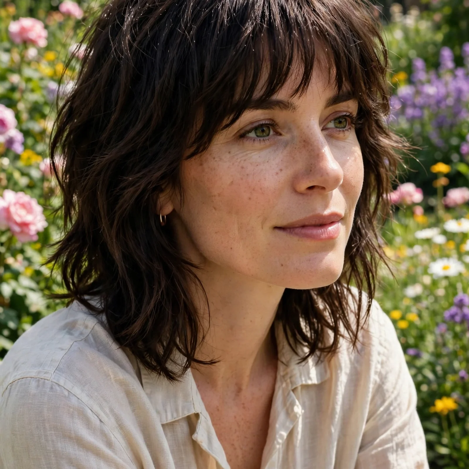 25 Medium Length Summer Hairstyles for Women That Stay Fresh All Day: Bottleneck Bang Soft Shag