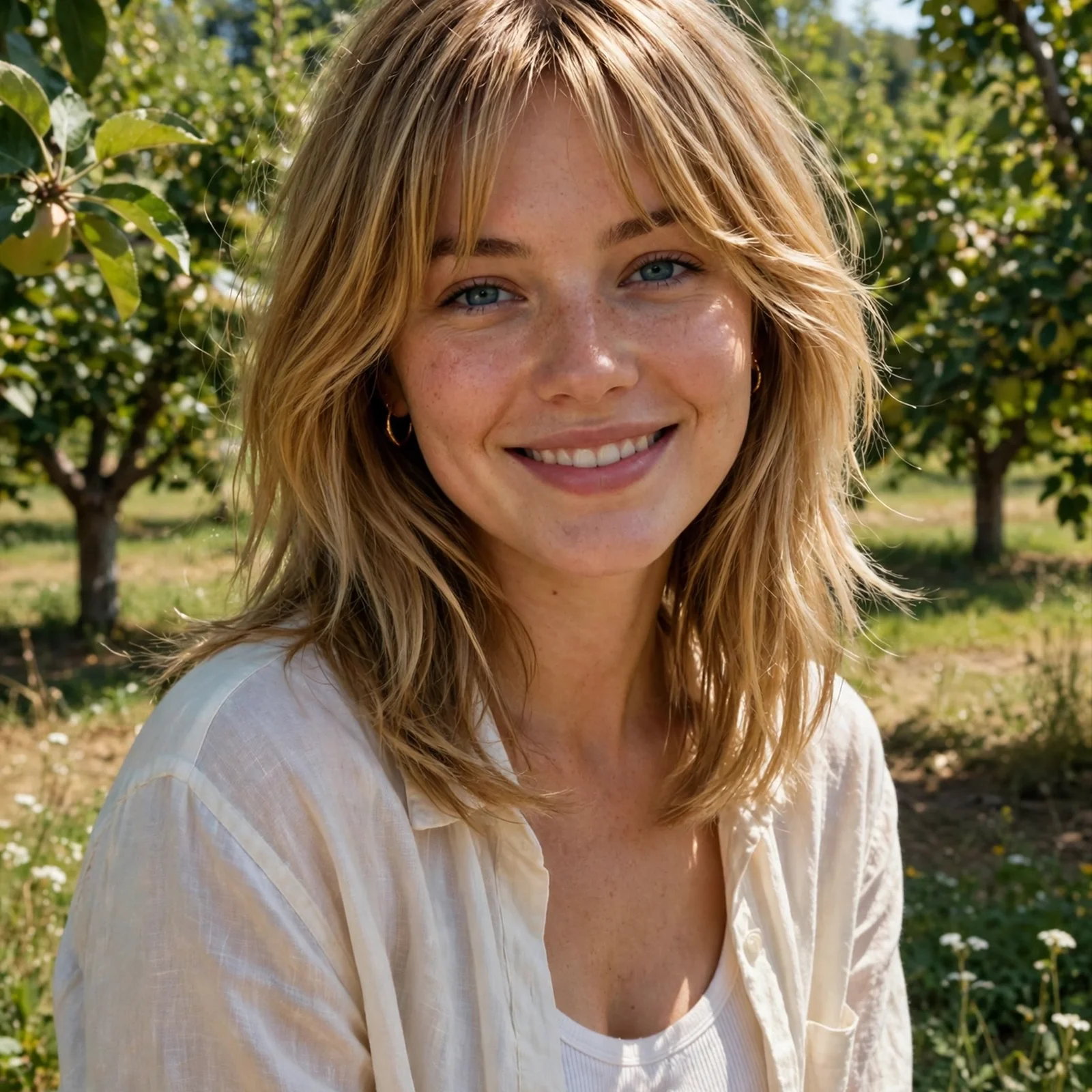 25 Medium Length Summer Hairstyles for Women That Stay Fresh All Day: Curtain Bang Layered Cut