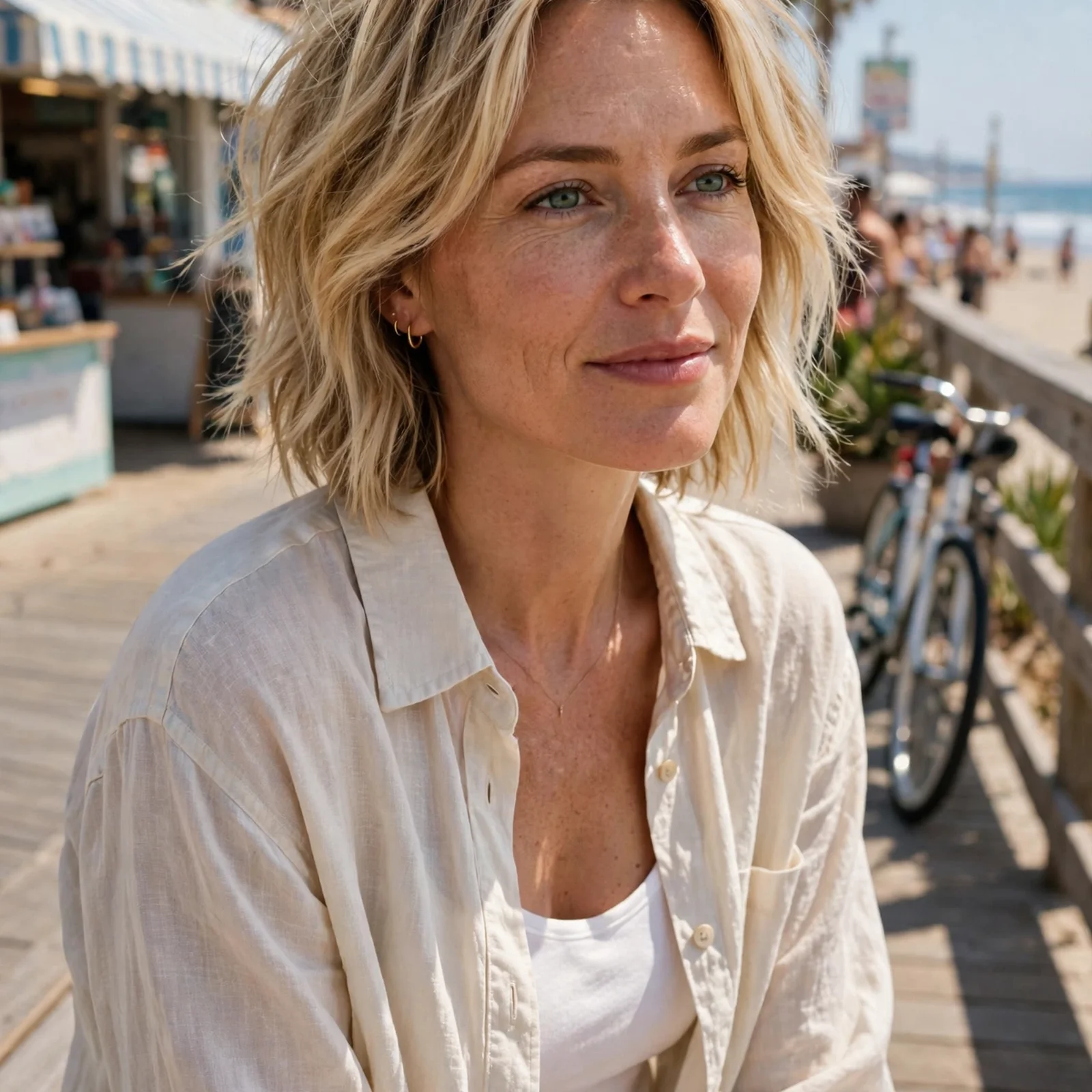 25 Medium Length Summer Hairstyles for Women That Stay Fresh All Day: Lived-In Layered Lob