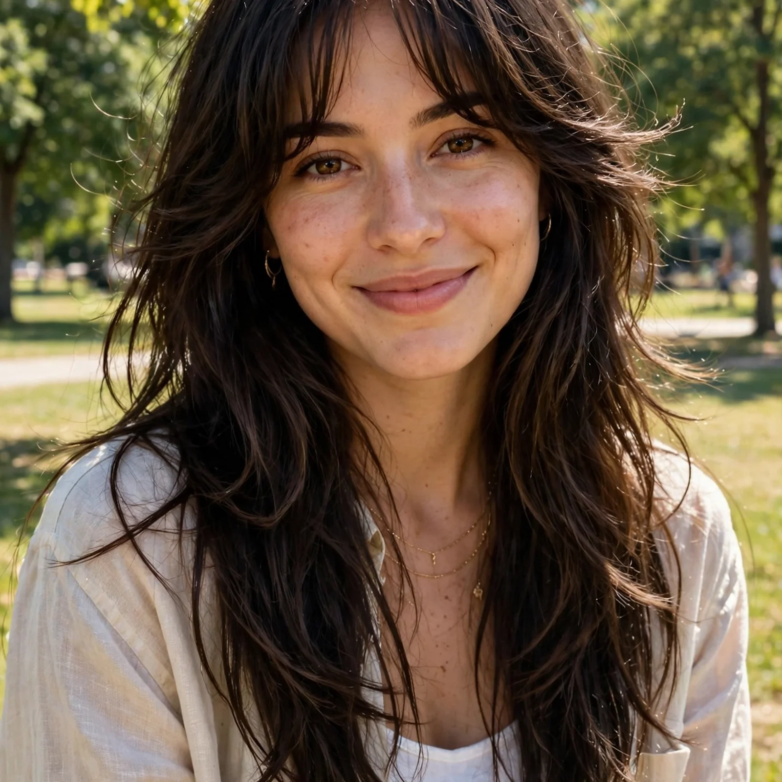 25 Most Attractive Summer Hairstyles for Women (Trending 2026 Styles): Butterfly Layers with Curtain Bangs