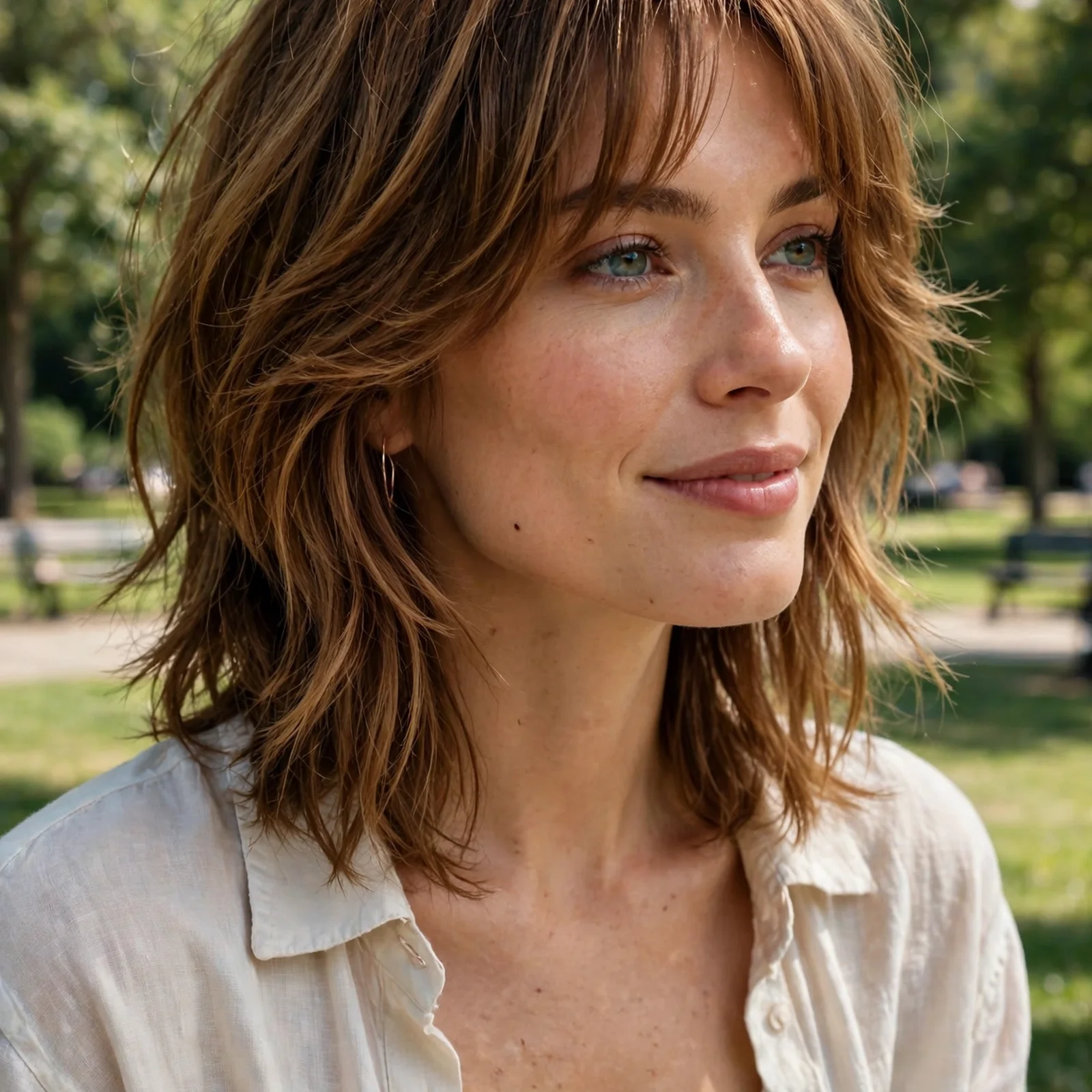 25 Most Attractive Summer Hairstyles for Women (Trending 2026 Styles): Soft Shag with Curtain Bangs