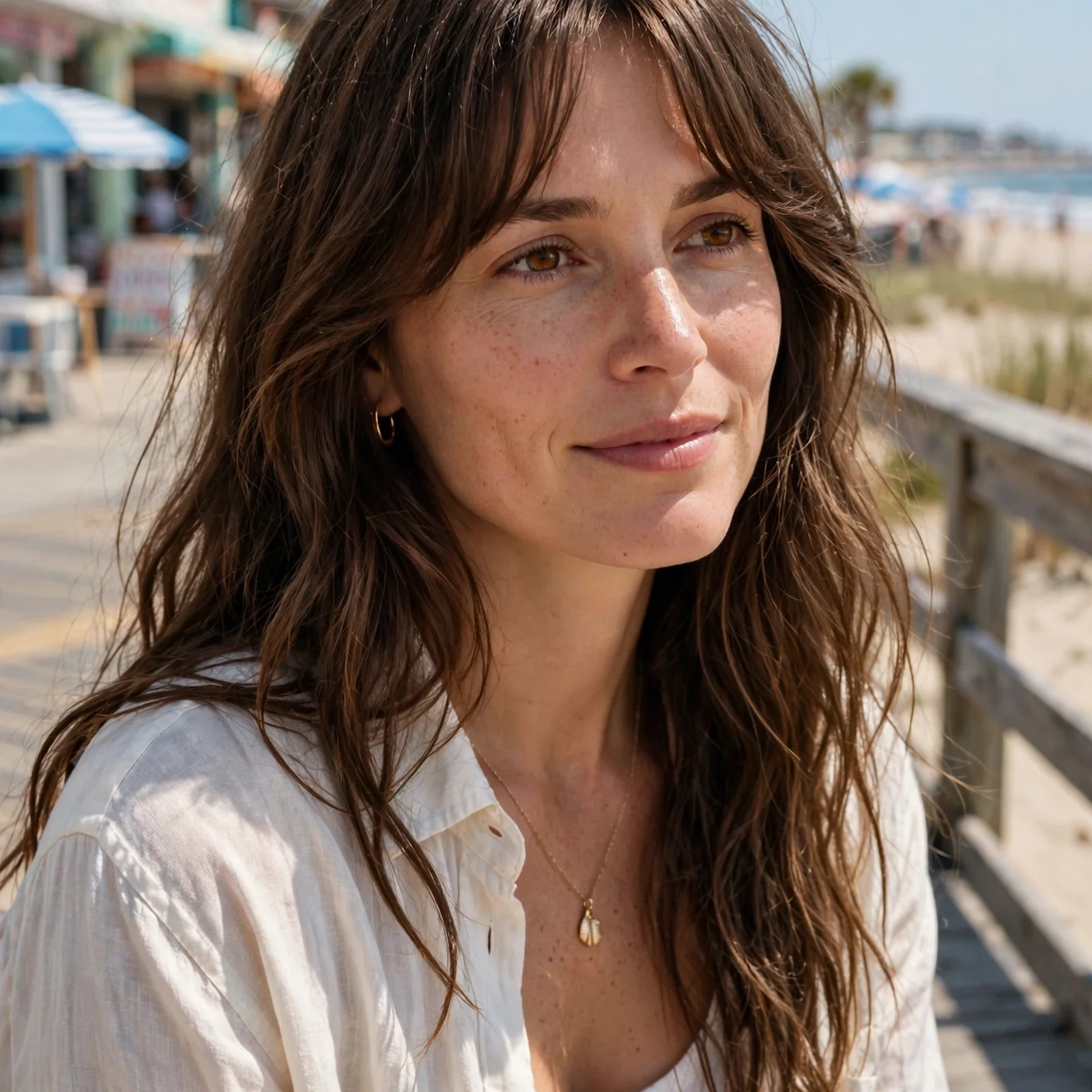 25 Most Attractive Summer Hairstyles for Women (Trending 2026 Styles): Lived-In Waves with Curtain Bangs