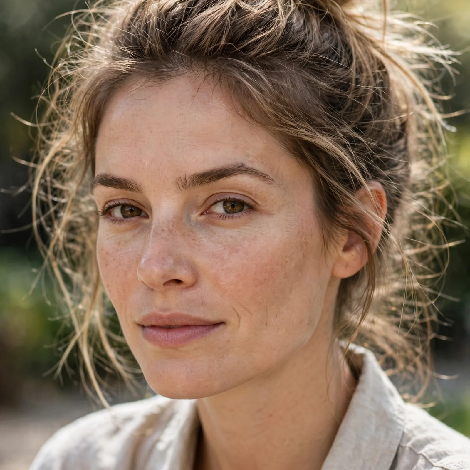 25 No Heat Hairstyles for Women That Look Styled Without Any Tools: Messy Top Knot