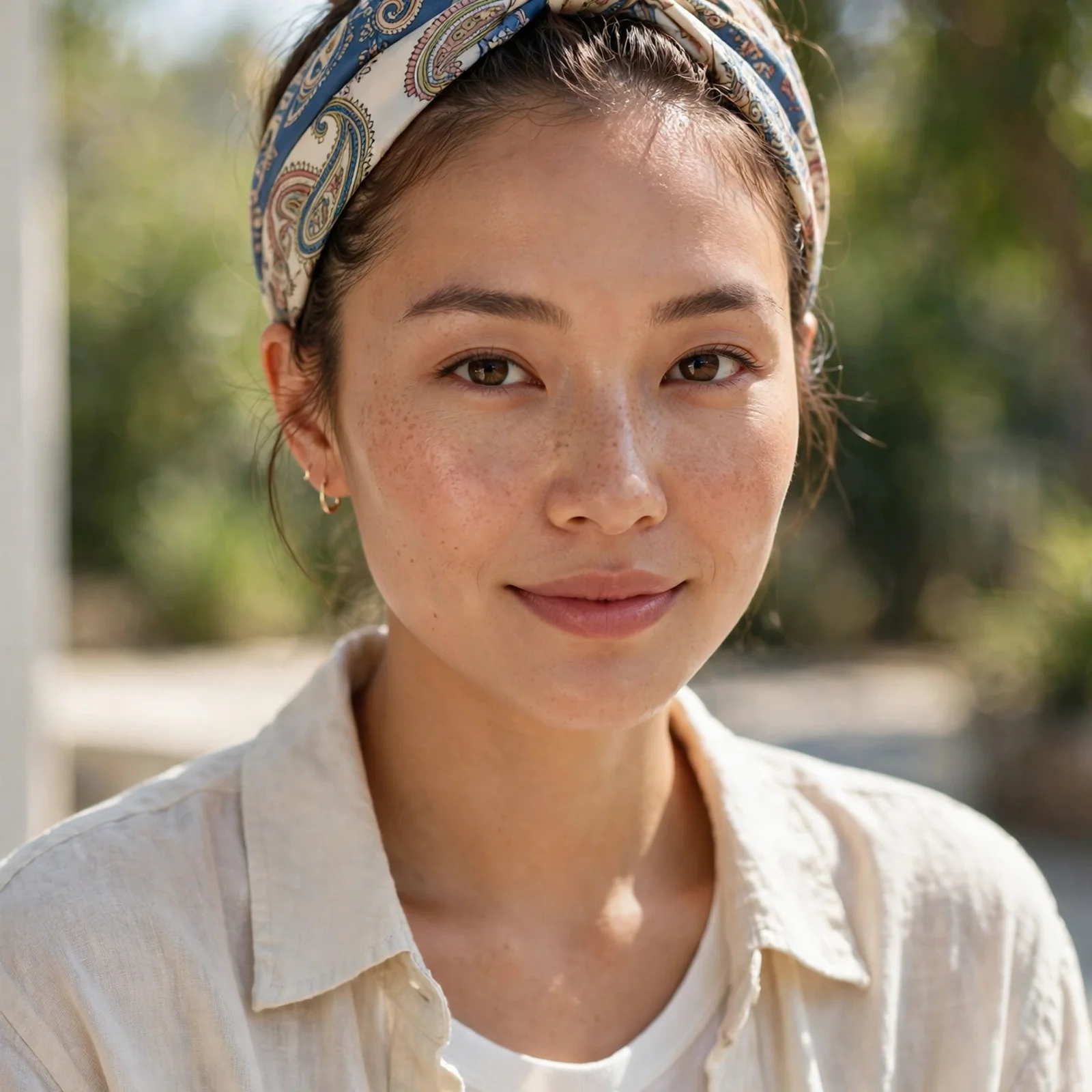 25 No Heat Hairstyles for Women That Look Styled Without Any Tools: Scarf-Wrapped Bun