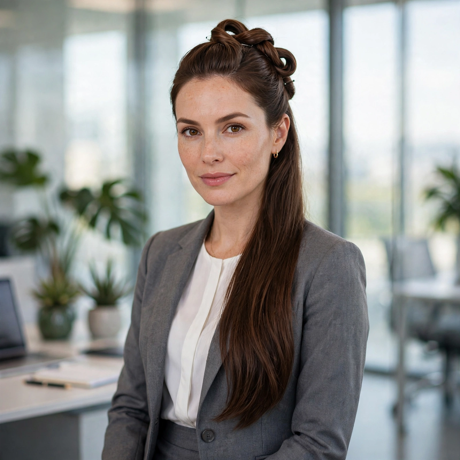 Half-Up Office Twist