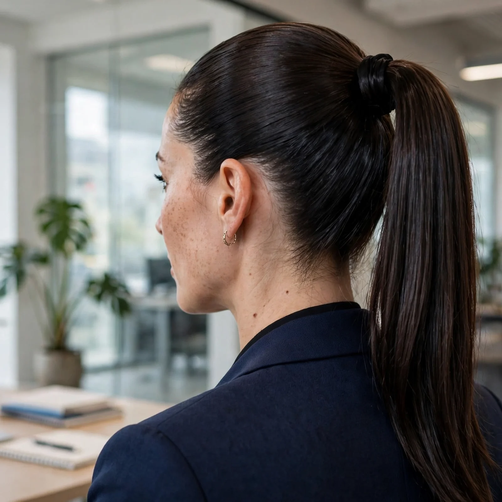 20 Professional Hairstyles for Women That Look Polished & Powerful in 2026: Sleek High Ponytail