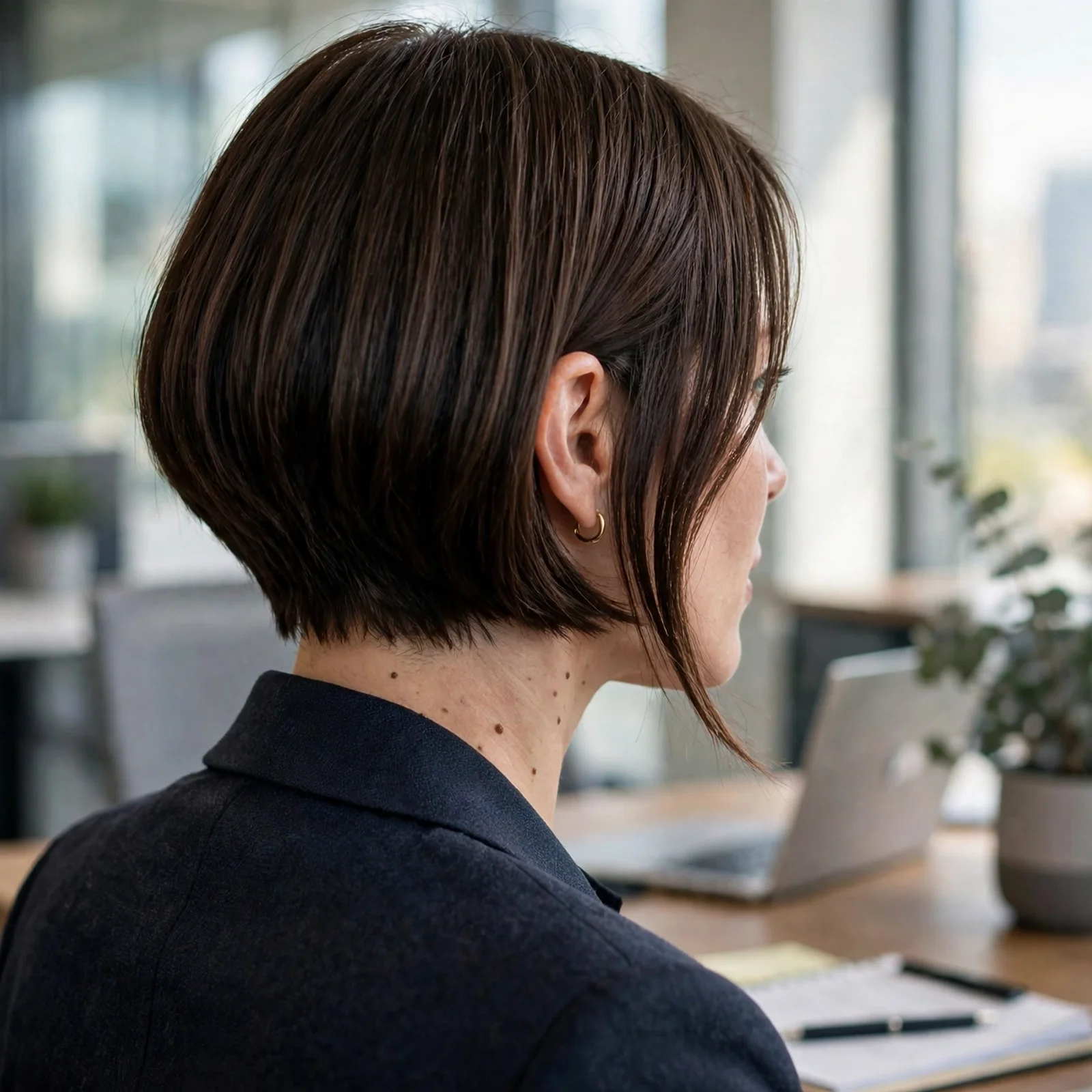 20 Professional Hairstyles for Women That Look Polished & Powerful in 2026: Angled Bob
