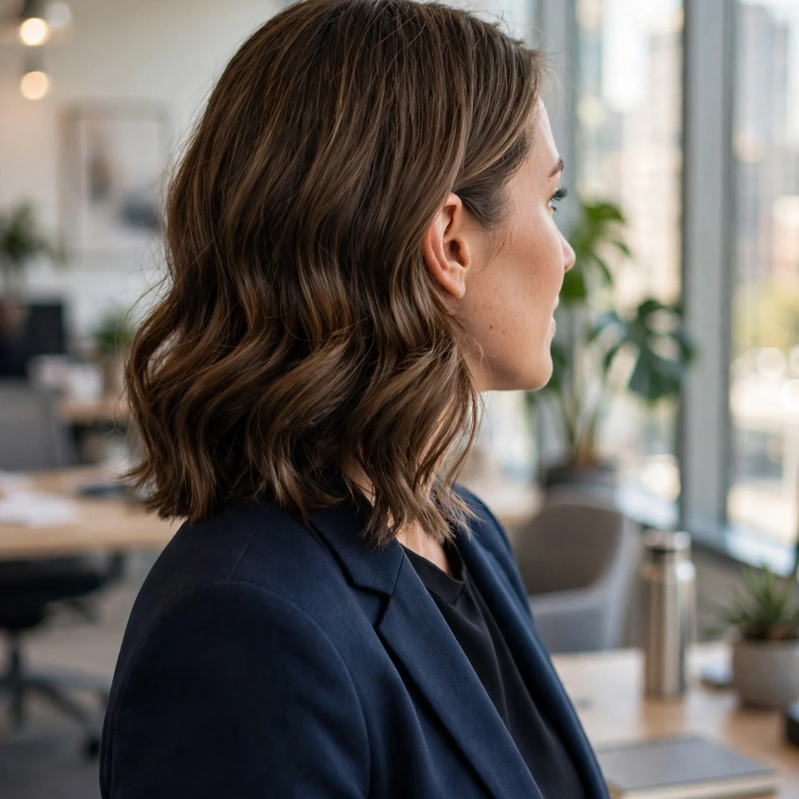20 Professional Hairstyles for Women That Look Polished & Powerful in 2026: Mid-Length Waves