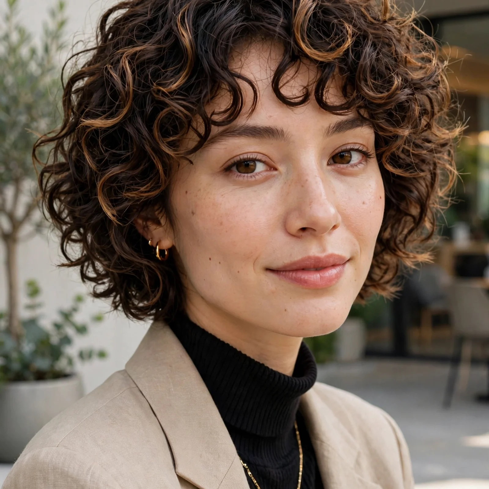 20 Cute & Chic Short Curly Hairstyles for Women to Rock in 2026: Curly Bob with Highlights