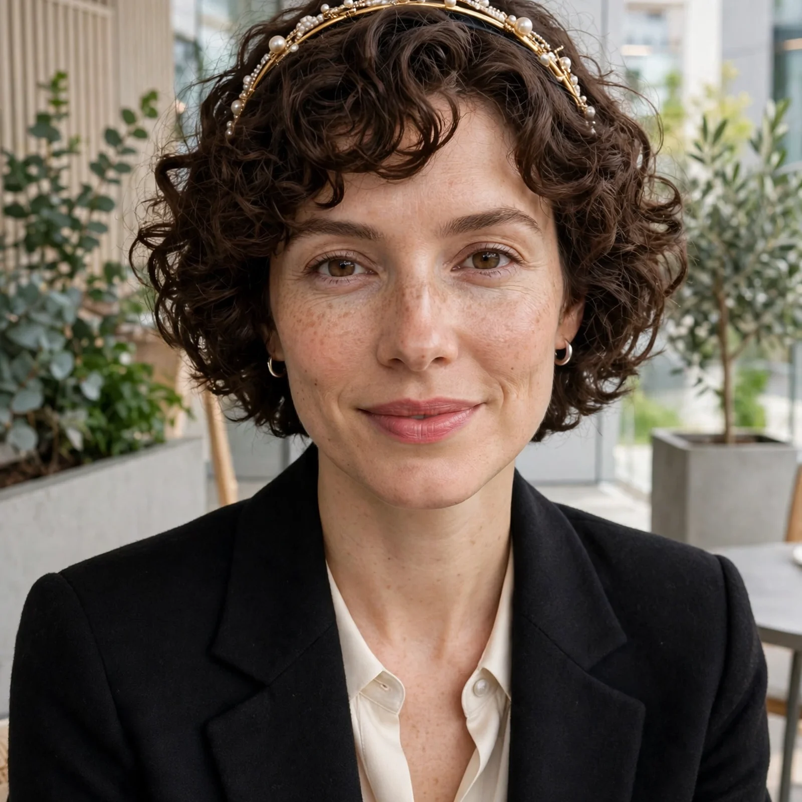 20 Cute & Chic Short Curly Hairstyles for Women to Rock in 2026: Curly Bob with Headband