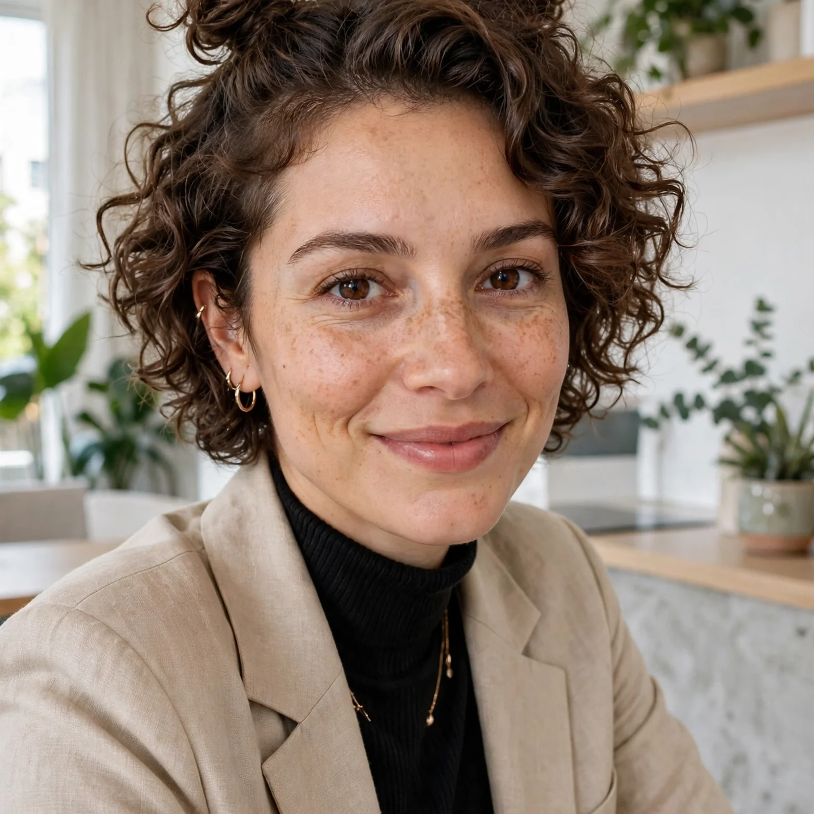 20 Cute & Chic Short Curly Hairstyles for Women to Rock in 2026: Short Curly Space Buns
