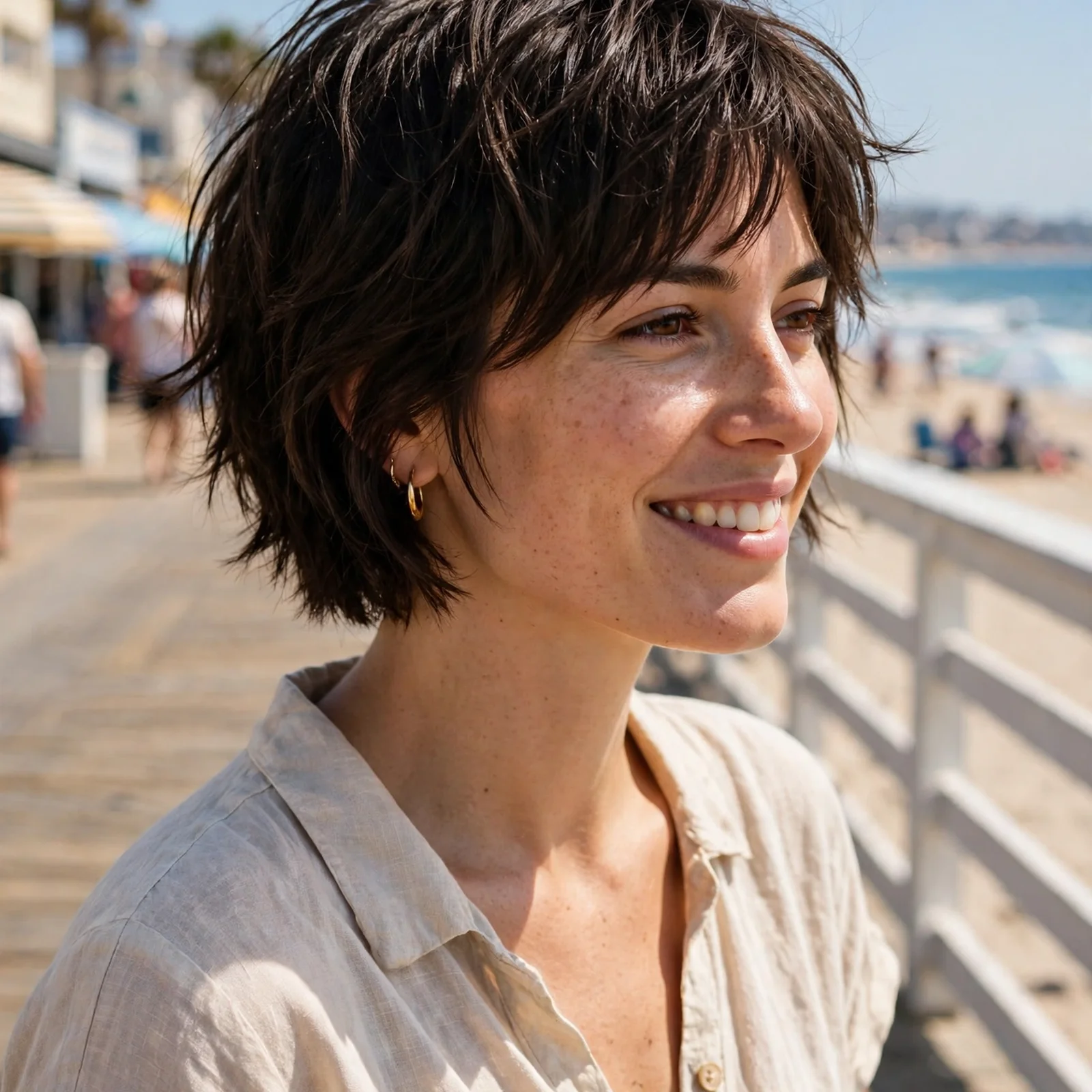 25 Short Hair Summer Hairstyles for Women That Look Effortlessly Stylish: Modern Shaggy Bob