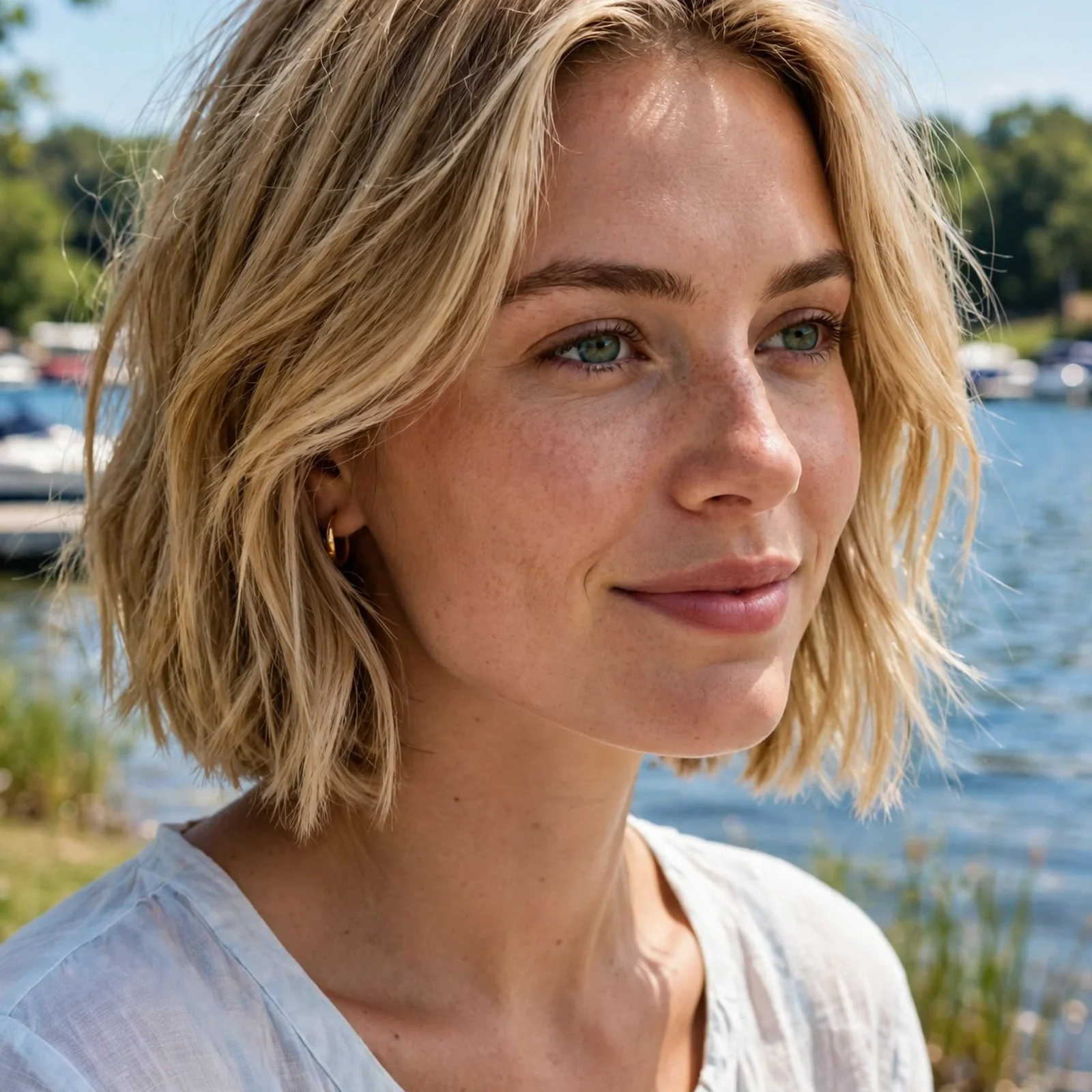 25 Short Hair Summer Hairstyles for Women That Look Effortlessly Stylish: Textured Jaw-Length Bob