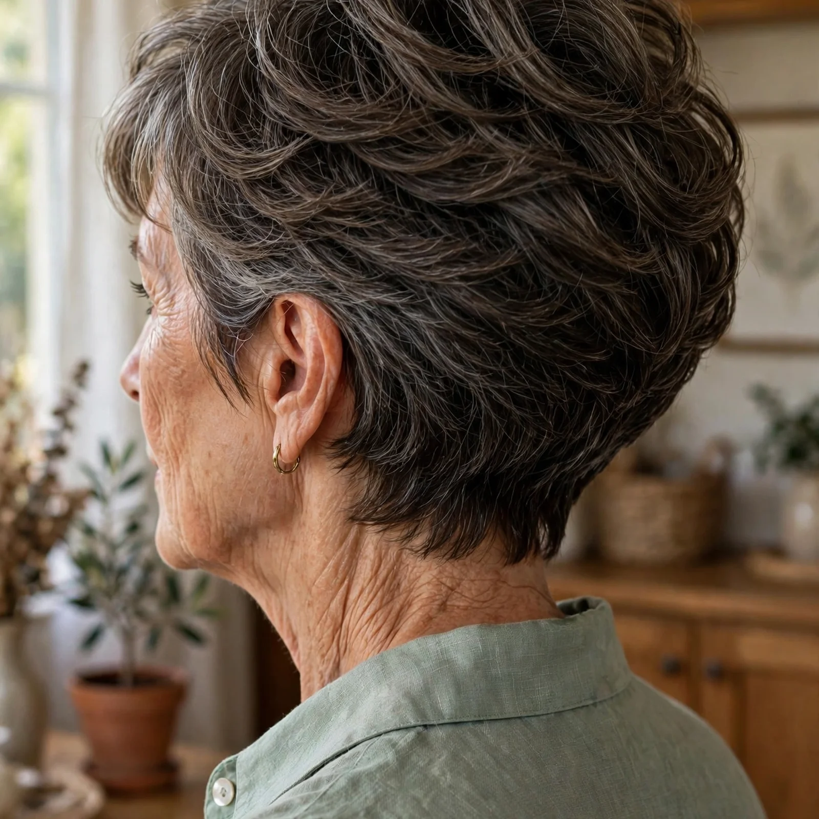 25 Short Women Hairstyles For Fine Hair Over 60 That Make You Look Instantly Younger: Stacked Short Bob