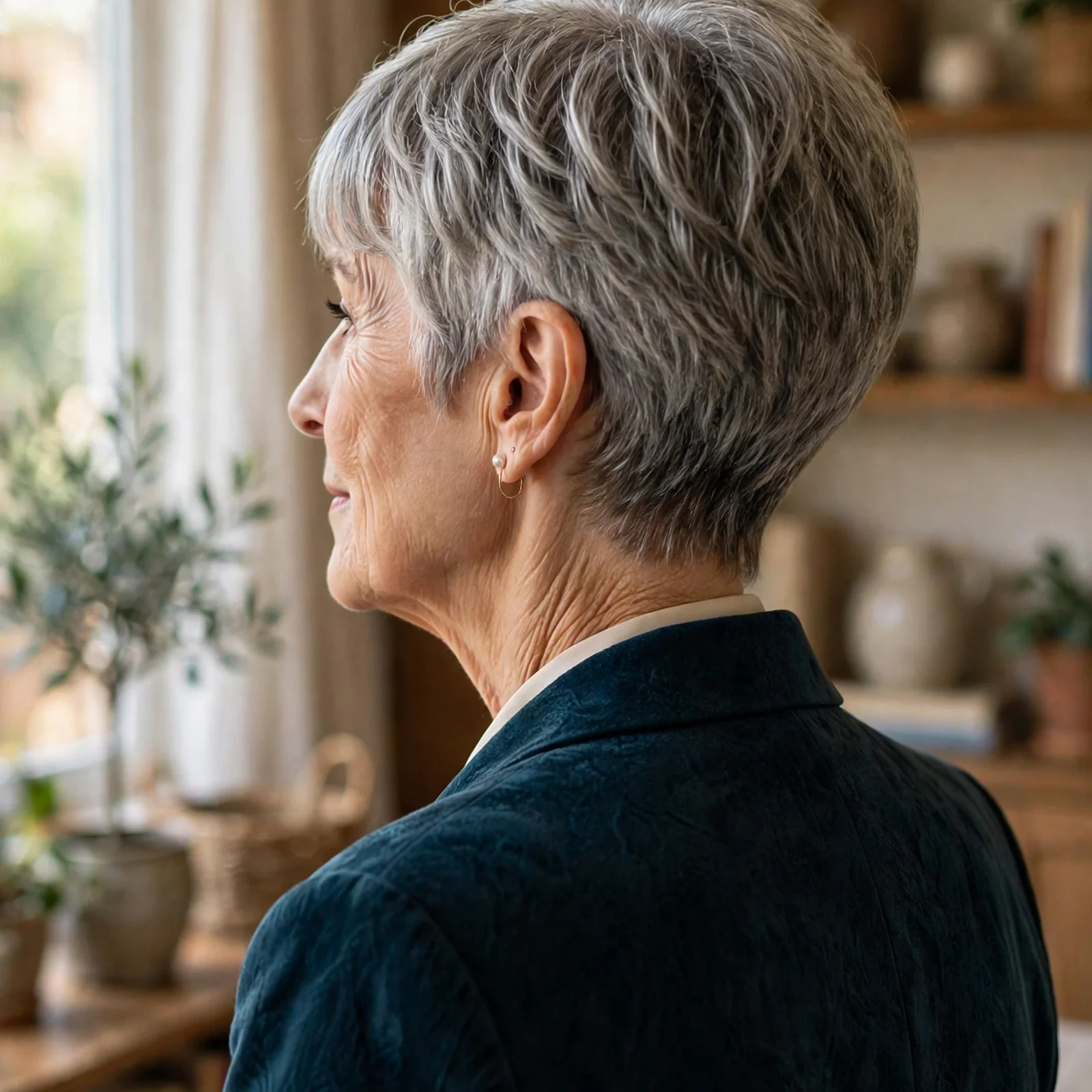 25 Short Women Hairstyles For Fine Hair Over 60 That Make You Look Instantly Younger: Classic Pixie with Bangs