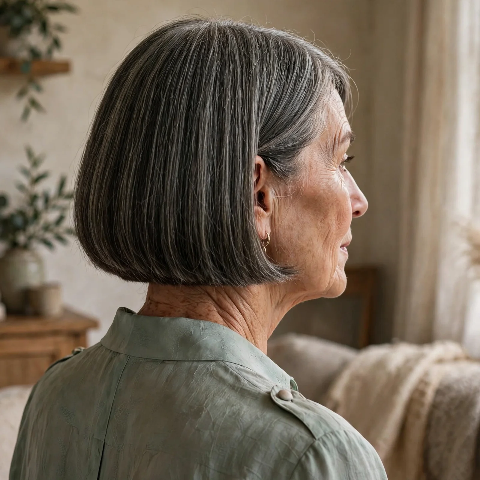 25 Short Women Hairstyles For Fine Hair Over 60 That Make You Look Instantly Younger: Blunt Bob