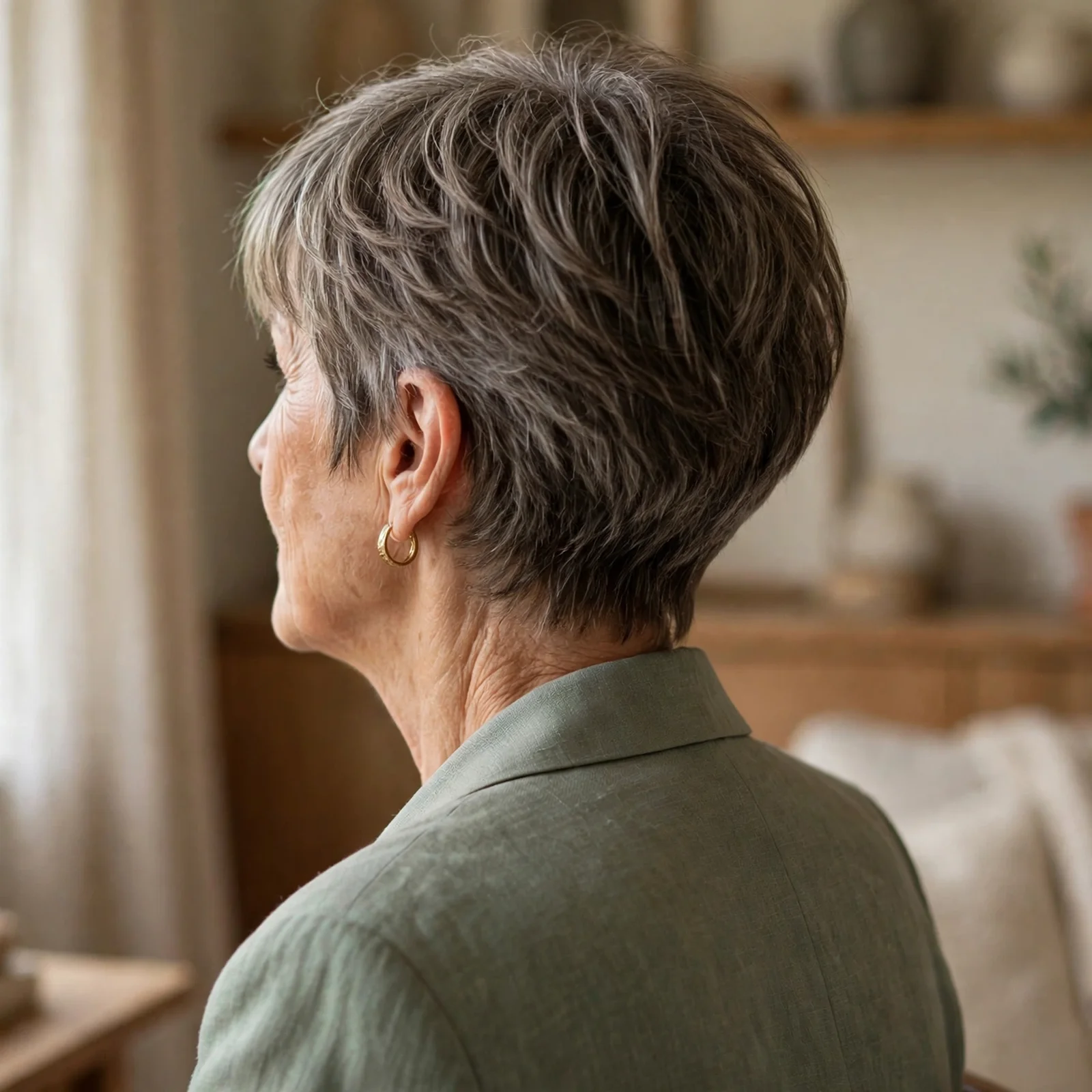 25 Short Women Hairstyles For Fine Hair Over 60 That Make You Look Instantly Younger: Cropped Layered Cut with Fringe