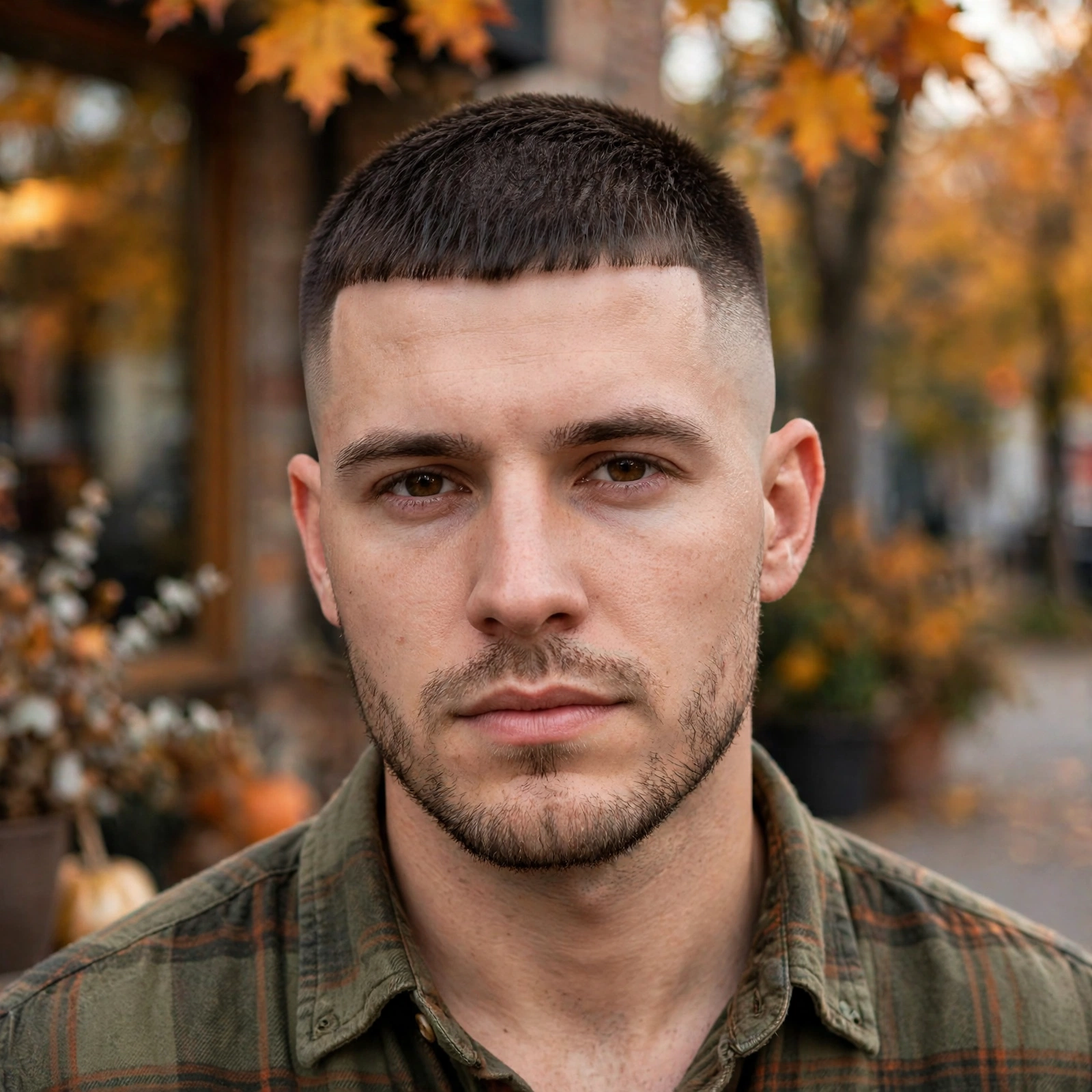 Caesar Cut with High Fade