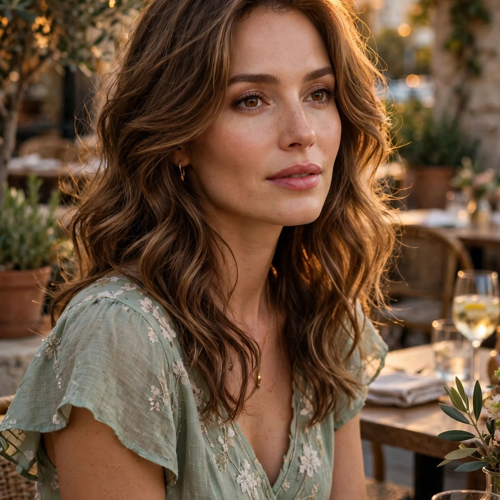 25 Summer Date Night Hairstyles for Women That Look Effortlessly Romantic: Soft Romantic Waves with Face-Framing Layers