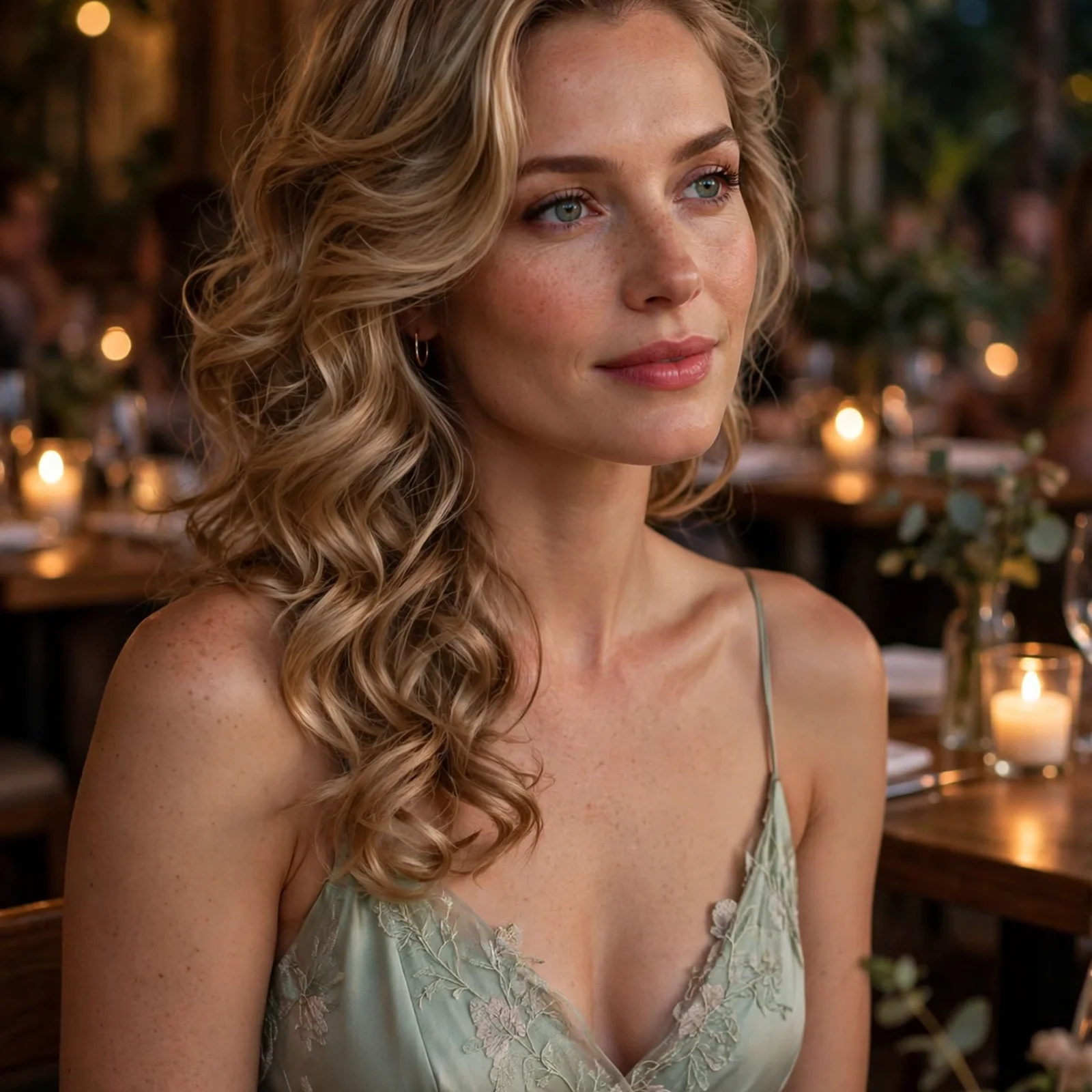 25 Summer Date Night Hairstyles for Women That Look Effortlessly Romantic: Romantic Side-Swept Curls