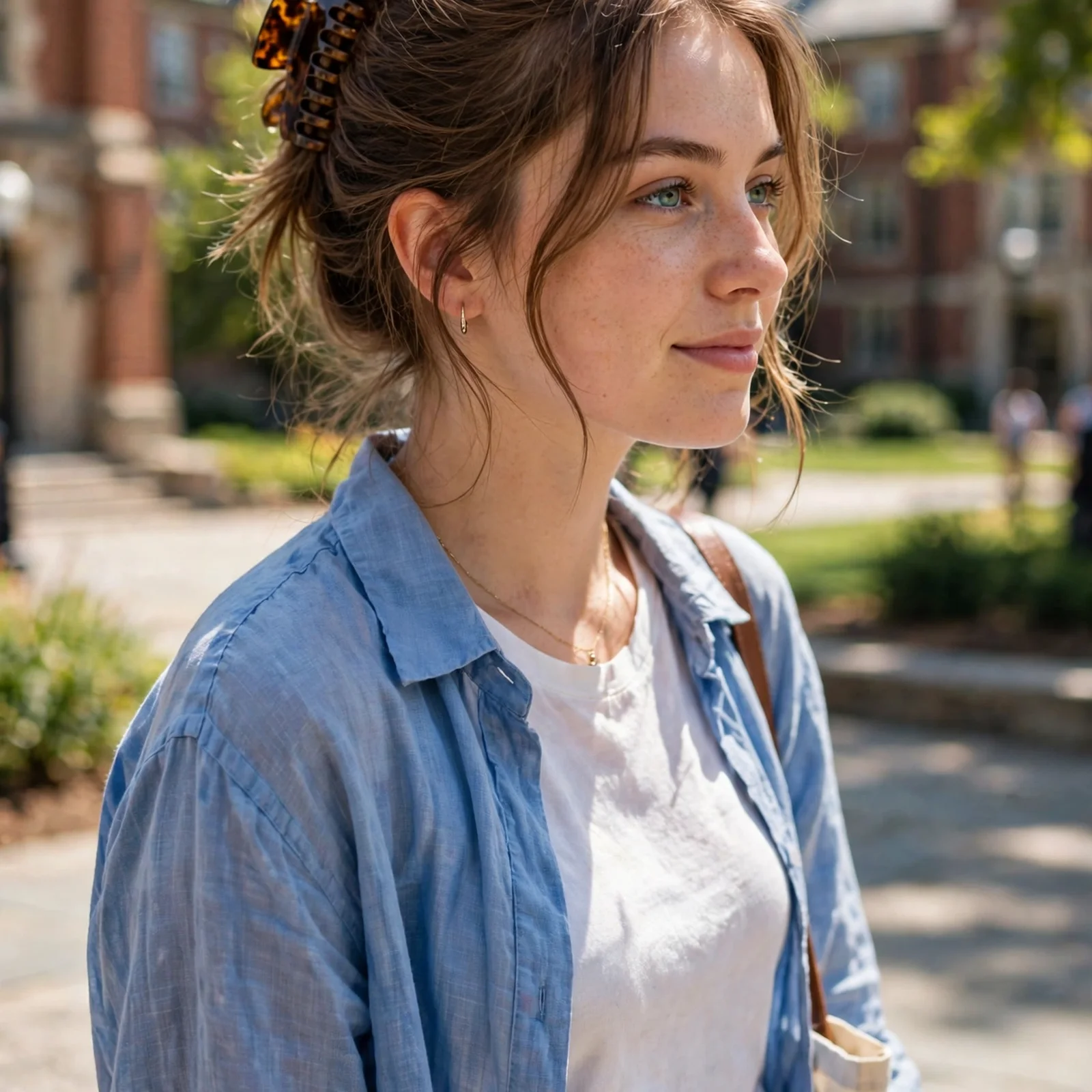 25 Summer Hairstyles for College Girls That Stay Fresh From Morning to Night: Textured Claw Clip Twist