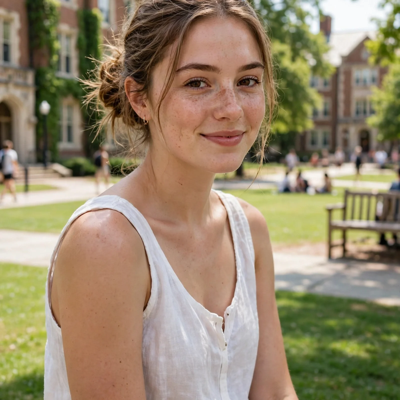 25 Summer Hairstyles for College Girls That Stay Fresh From Morning to Night: Low Textured Bun