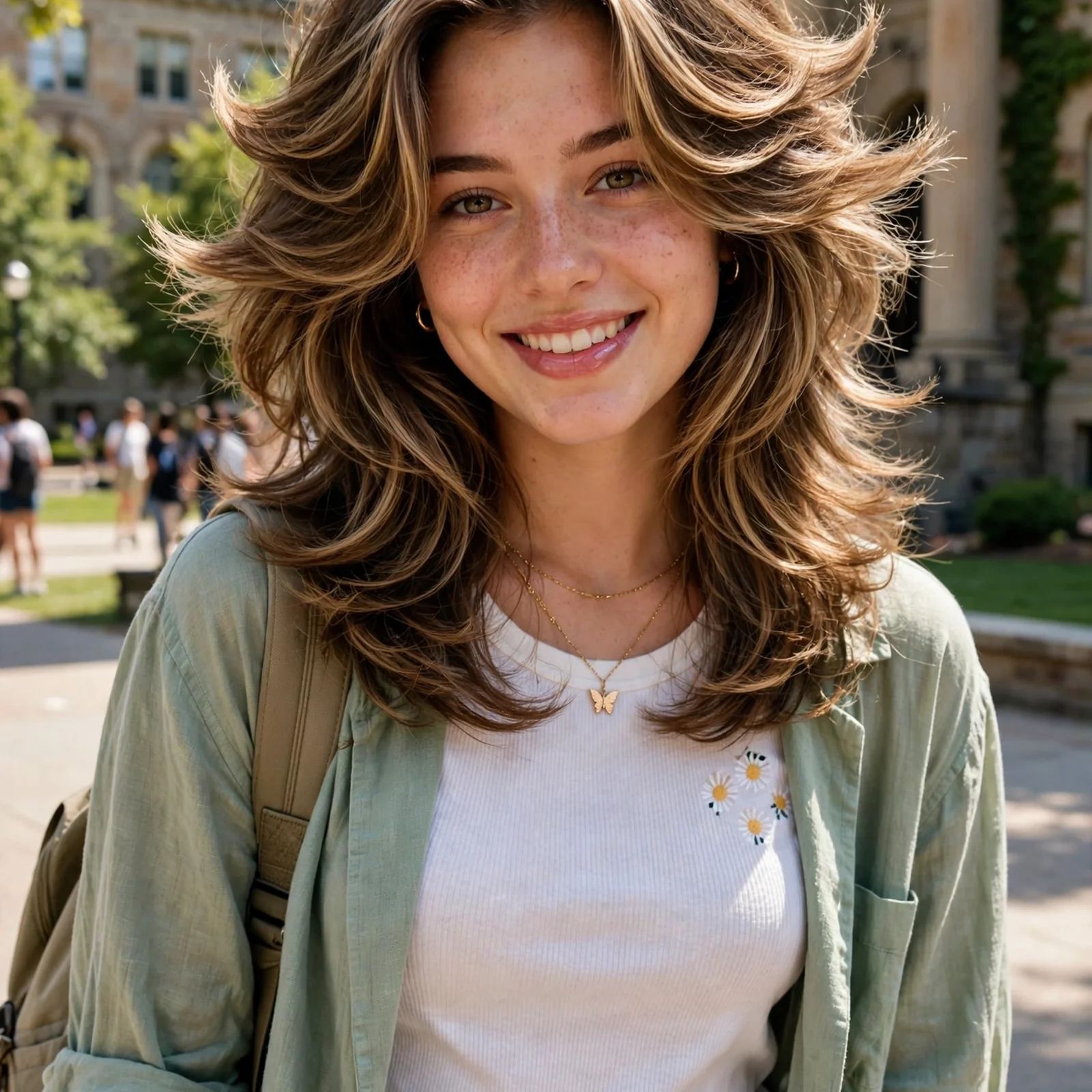 25 Summer Hairstyles for College Girls That Stay Fresh From Morning to Night: Butterfly Layer Blowout