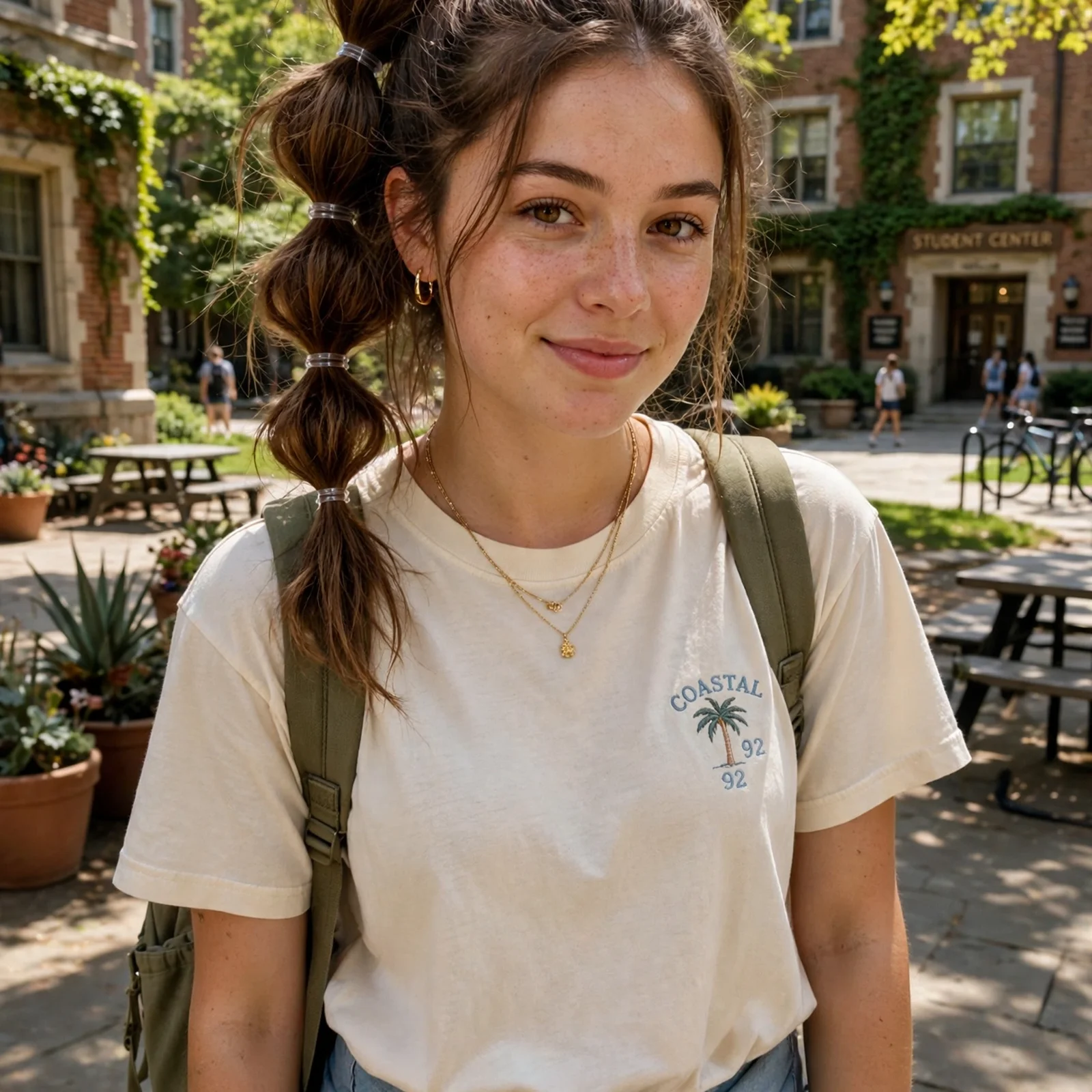 25 Summer Hairstyles for College Girls That Stay Fresh From Morning to Night: Relaxed Bubble Ponytail