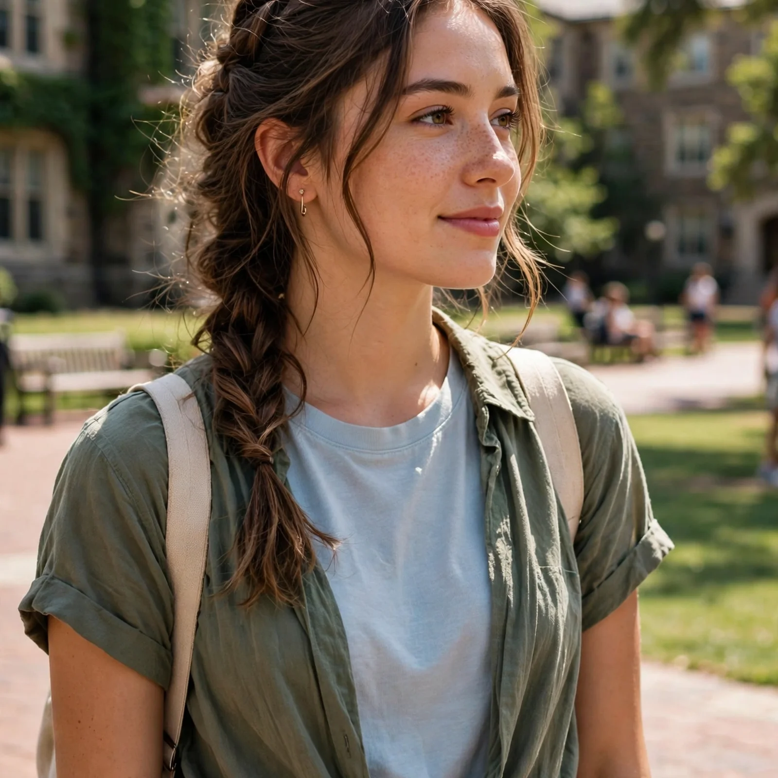 25 Summer Hairstyles for College Girls That Stay Fresh From Morning to Night: Side Braid with Loose Texture