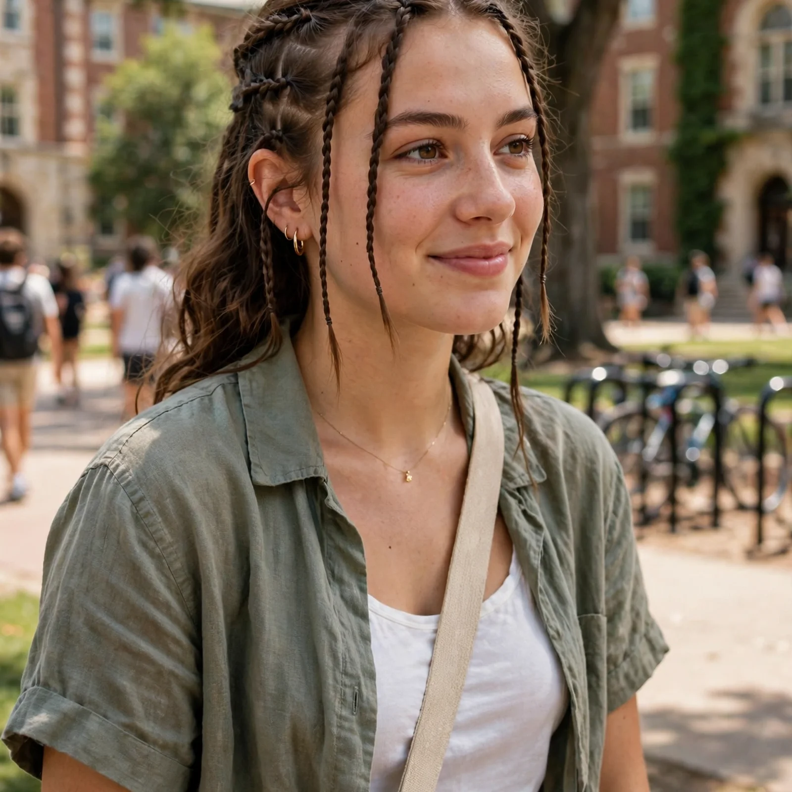 25 Summer Hairstyles for College Girls That Stay Fresh From Morning to Night: Mini Face-Framing Braids