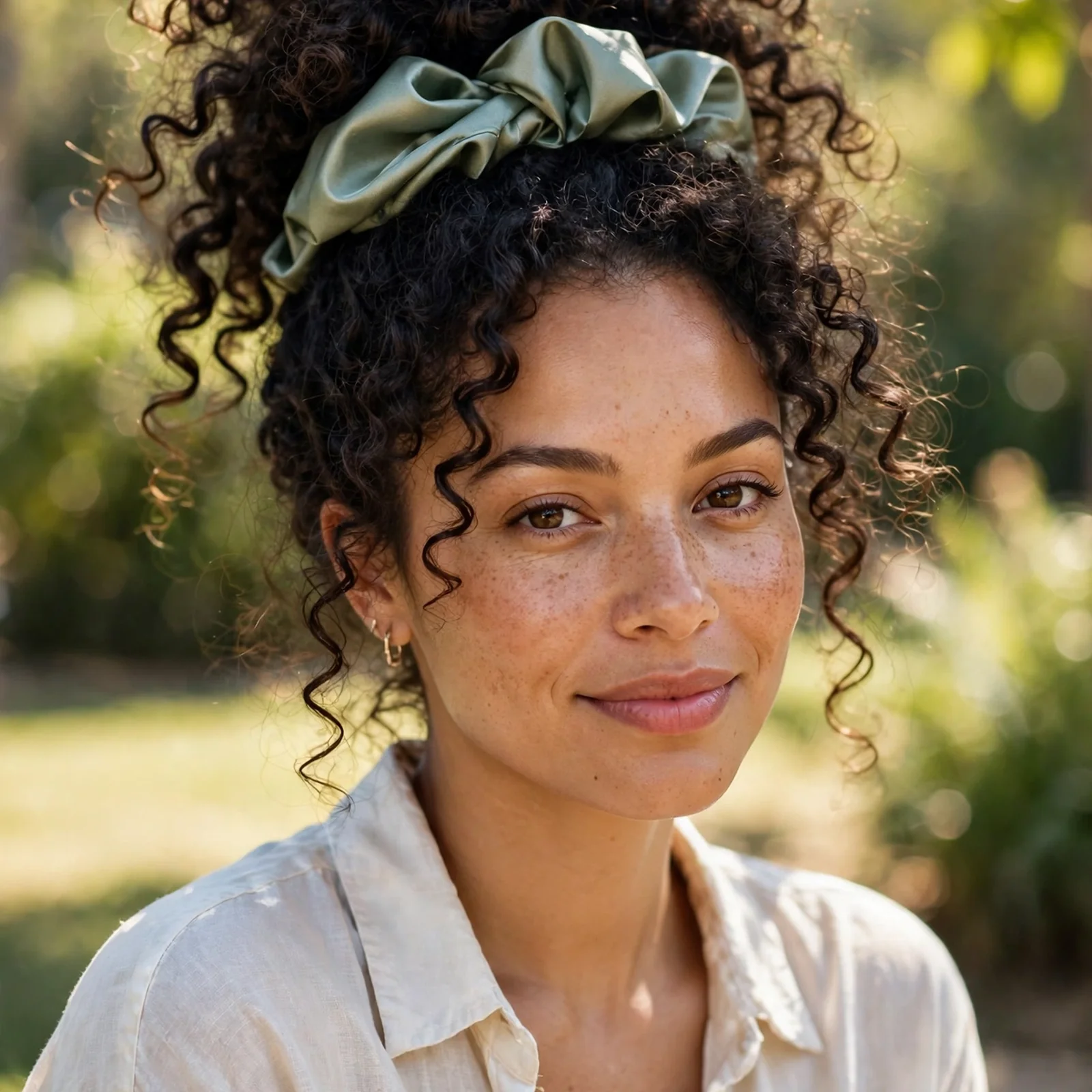 25 Summer Hairstyles for Curly Hair Women (Heat & Humidity Proof): Pineapple Updo