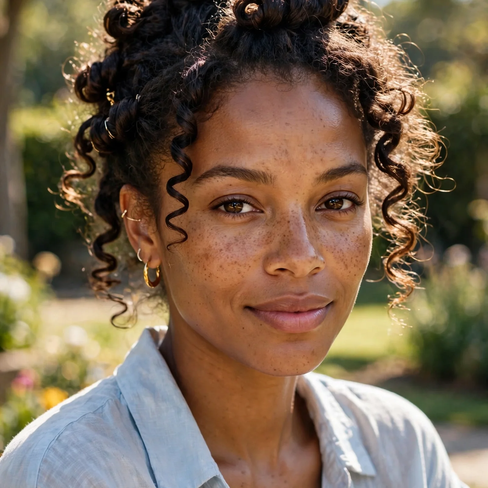 25 Summer Hairstyles for Curly Hair Women (Heat & Humidity Proof): Twist-Out Updo