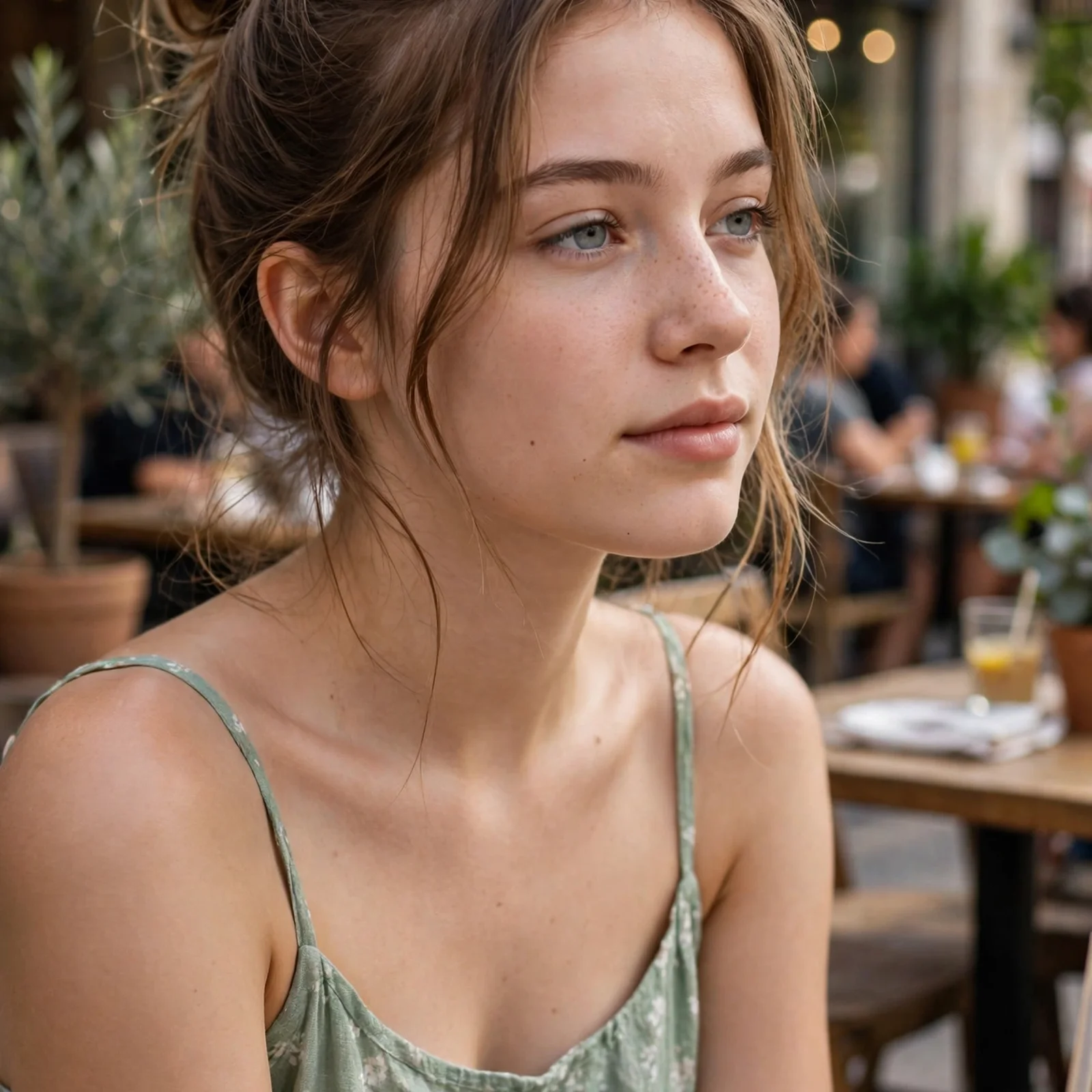25 Summer Hairstyles for Teenage Girls That Look Trendy Without Much Effort: Messy Bun with Face-Framing Pieces