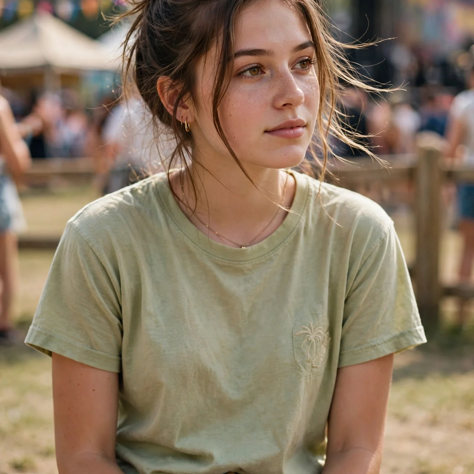 25 Summer Hairstyles for Teenage Girls That Look Trendy Without Much Effort: Messy Bun with Face-Framing Pieces
